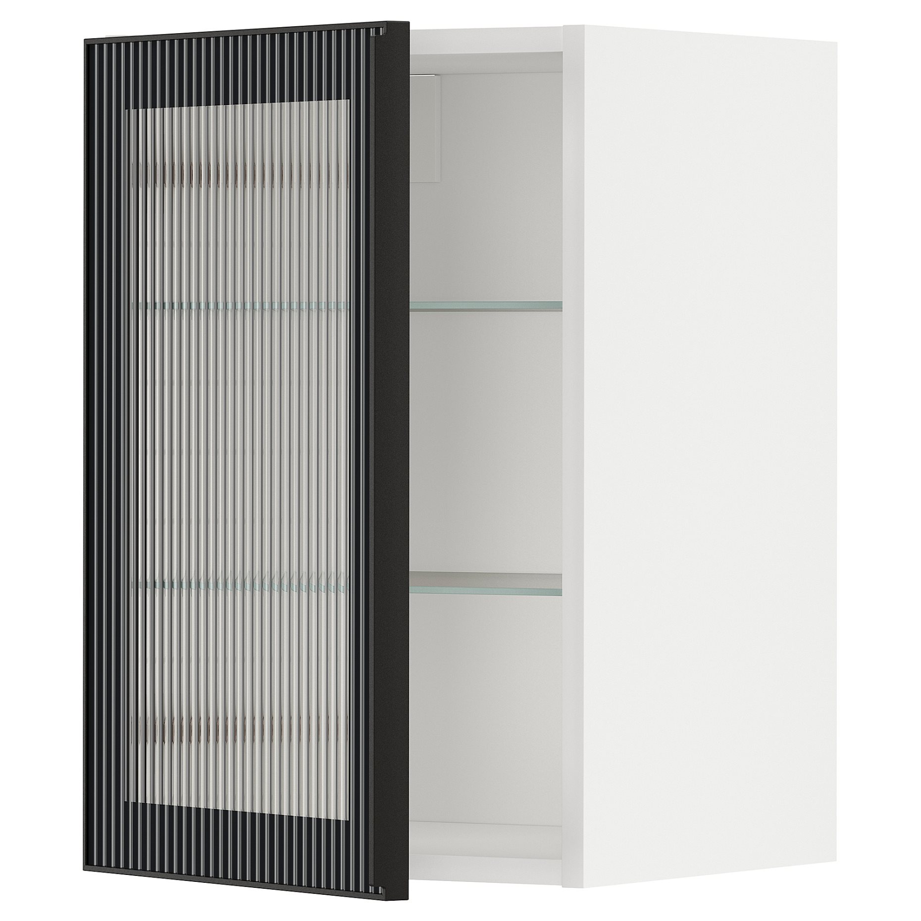 METOD, ντουλάπι τοίχου με ράφια/γυάλινη πόρτα, 40x60 cm, 994.906.36