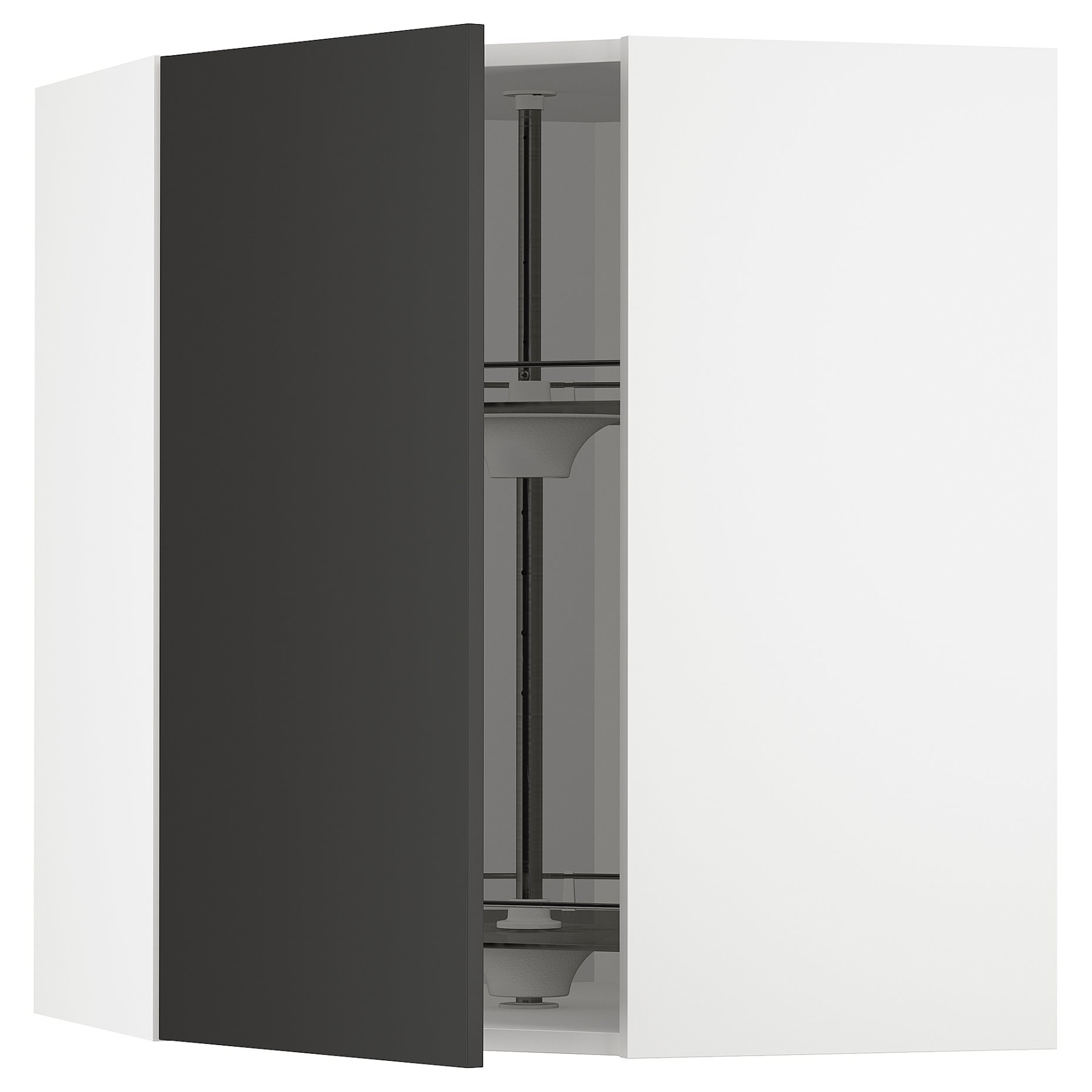 METOD, corner wall cabinet with carousel, 68x80 cm, 994.977.65