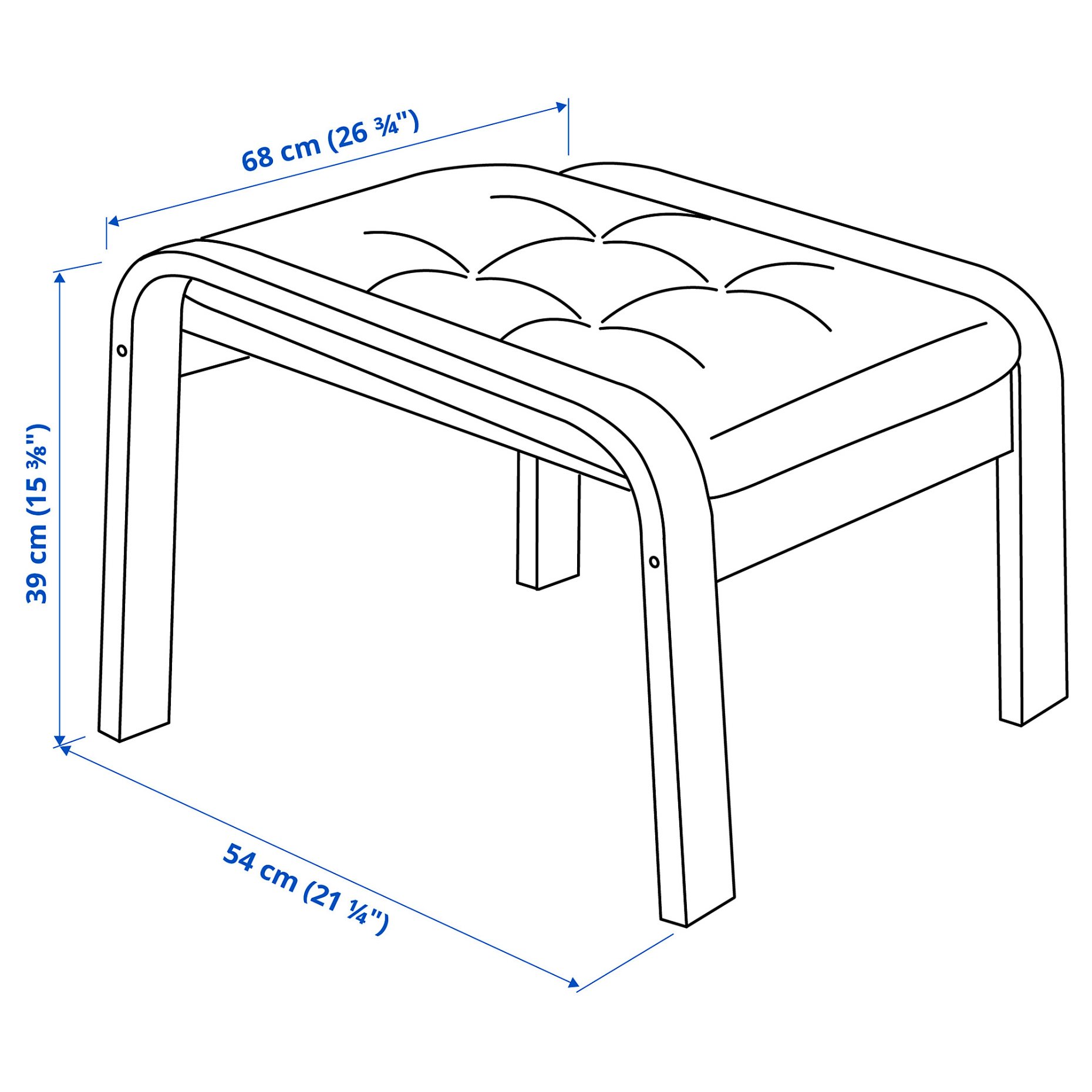 POÄNG, armchair and footstool, 995.019.27