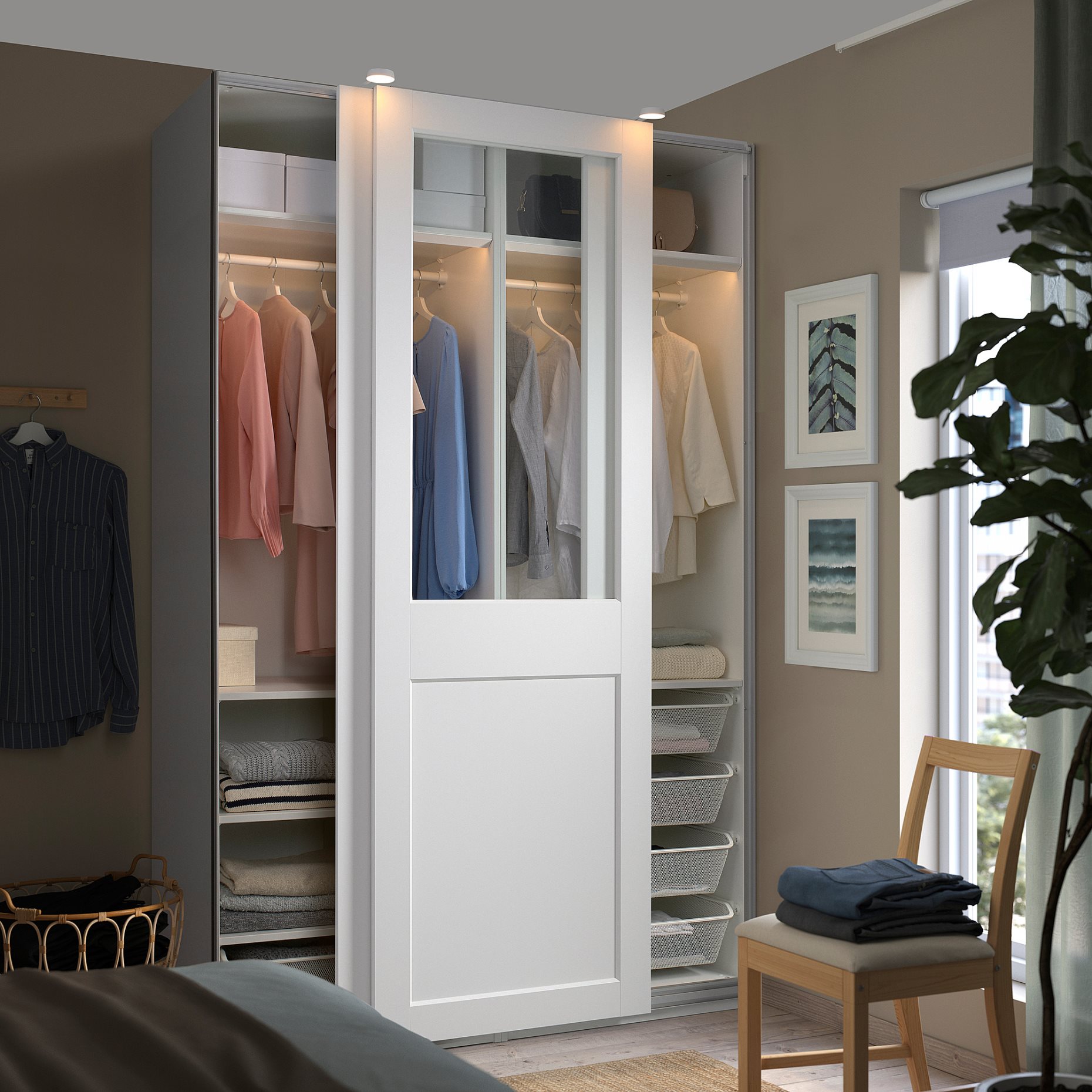 PAX/GRIMO, wardrobe combination, 150x66x236 cm, 995.028.80