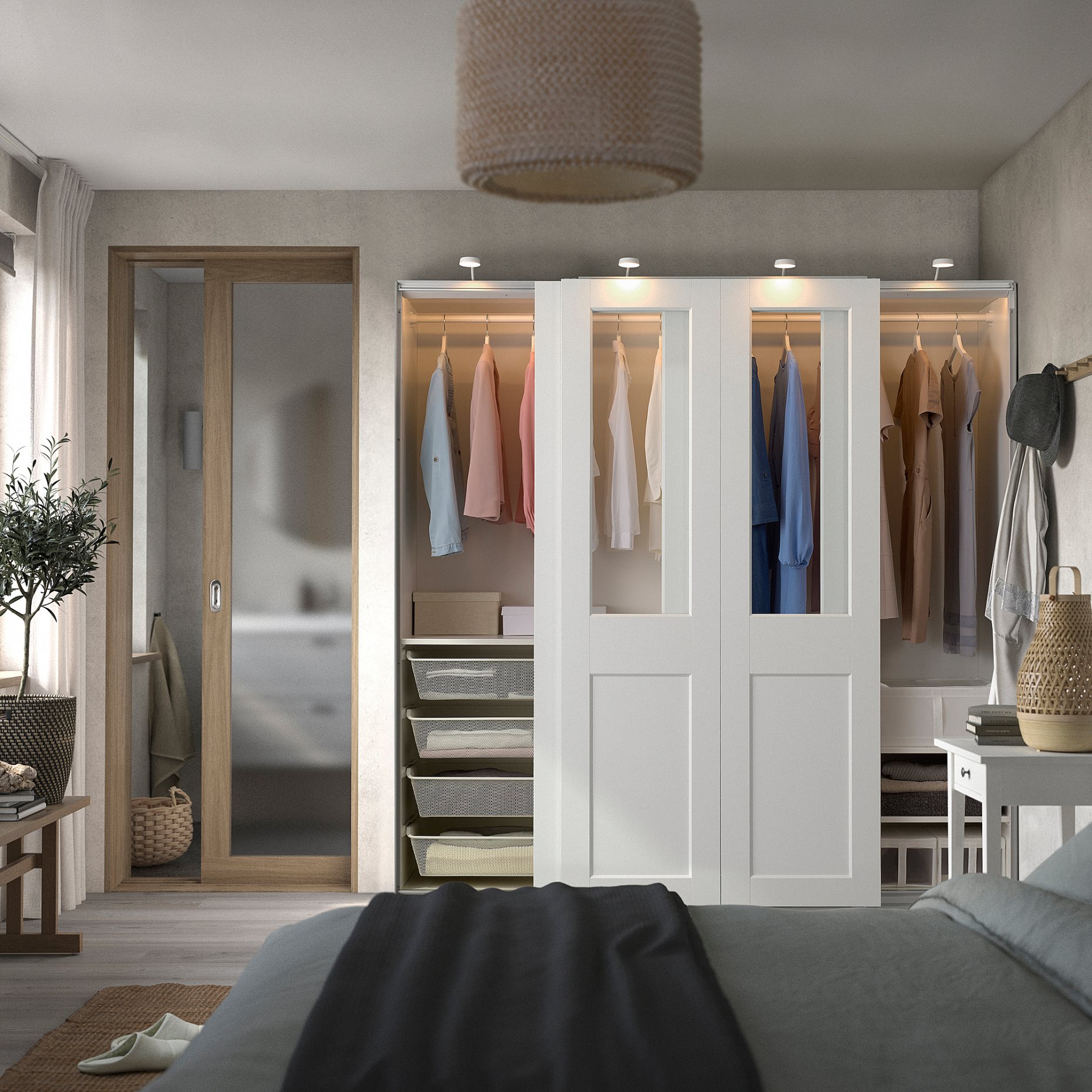 PAX/GRIMO, ντουλάπα με συρόμενες πόρτες, 200x66x201 cm, 995.030.35