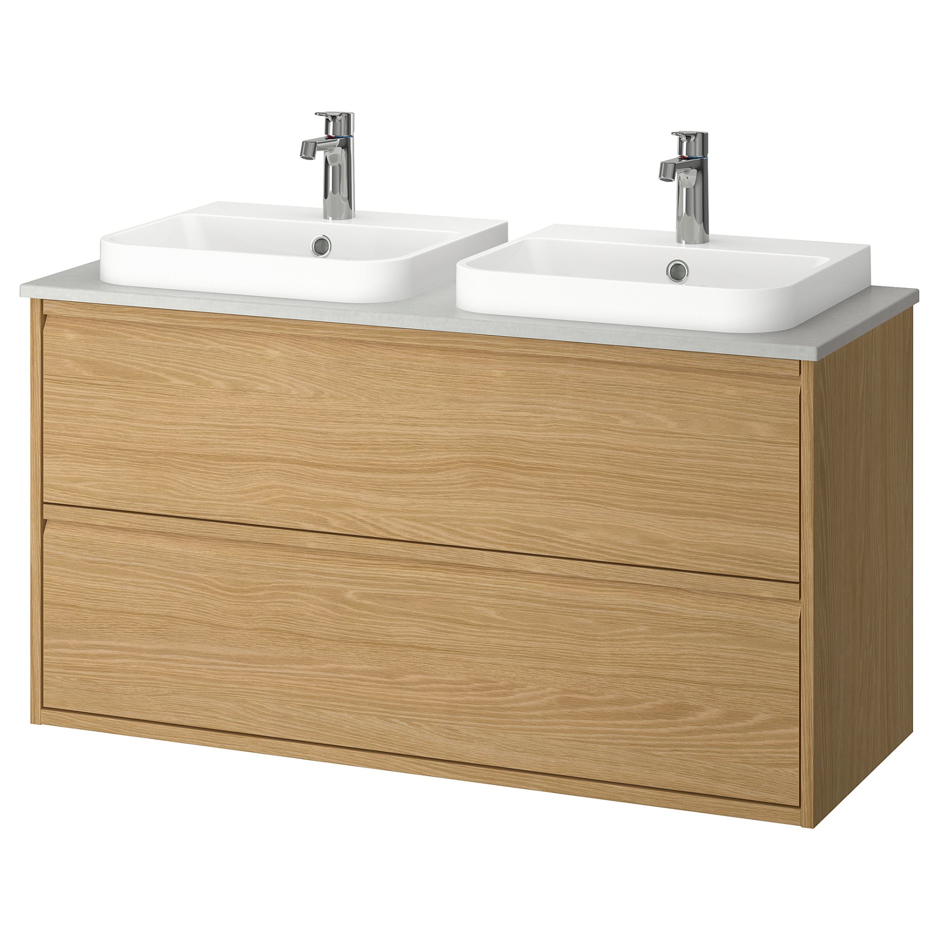 ANGSJON/BACKSJON, wash-stand with drawers/wash-basin/taps, 122x49x71 cm, 995.278.28