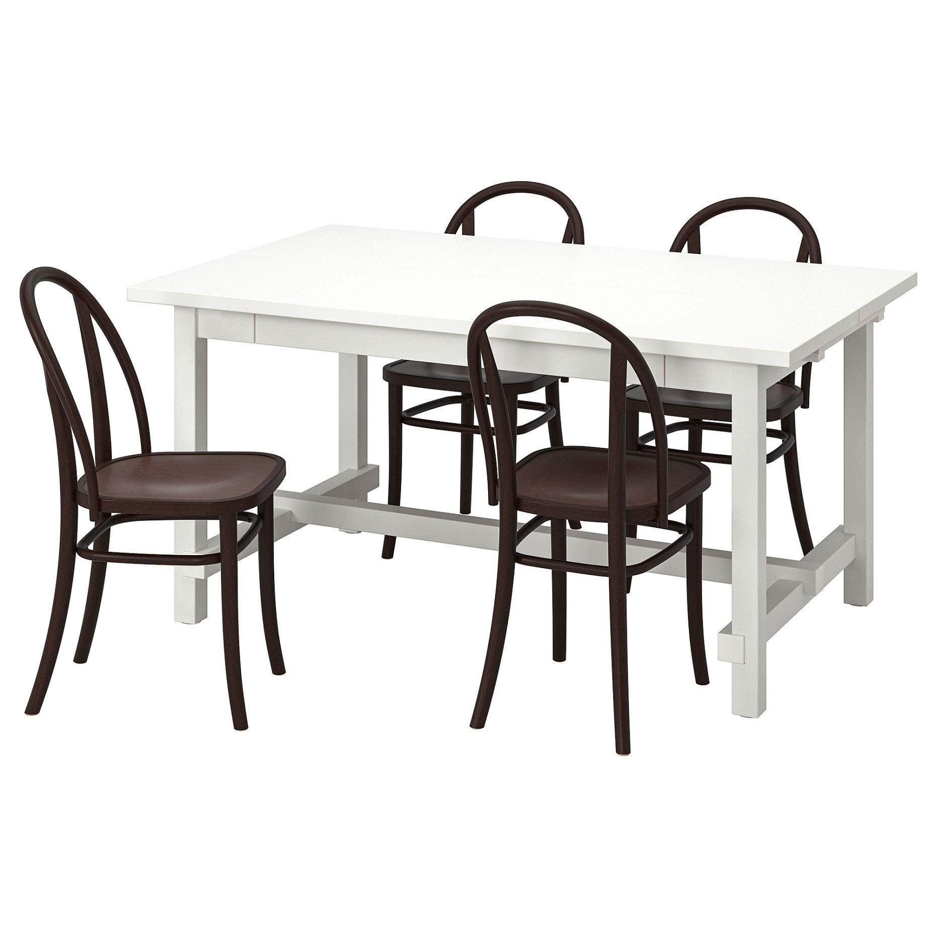 NORDVIKEN/SKOGS, τραπέζι και 4 καρέκλες, 152/223 cm, 995.282.10