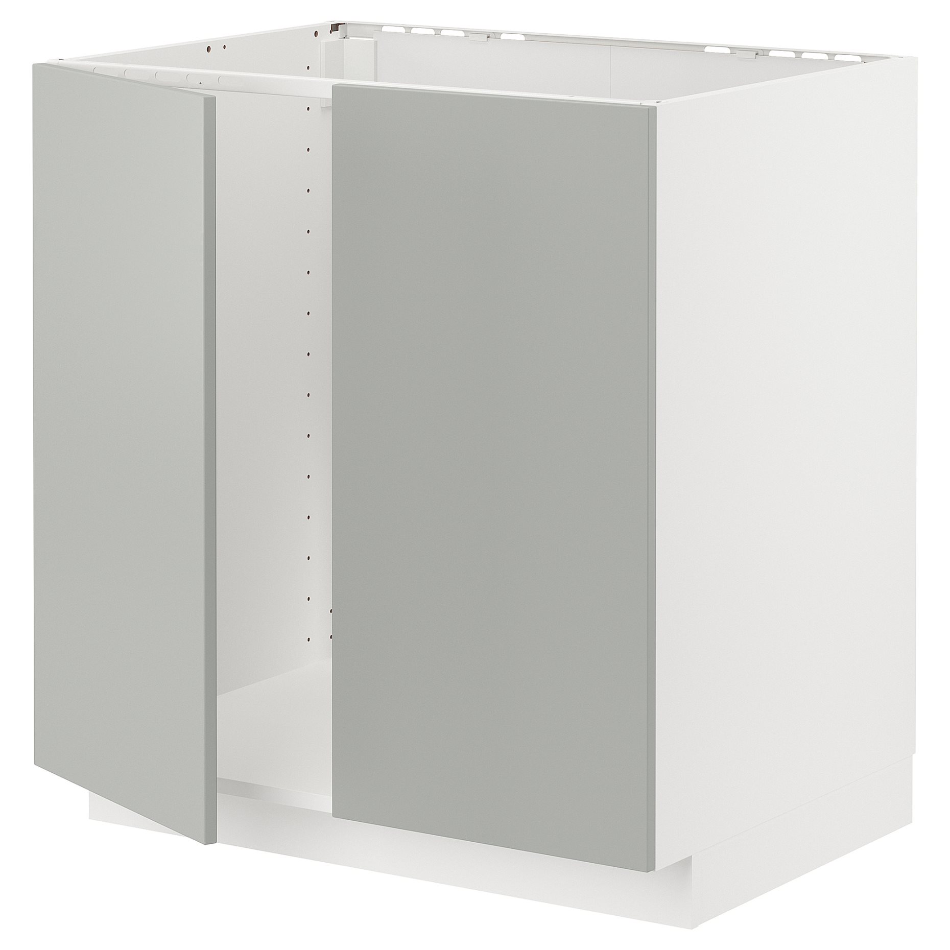 METOD, base cabinet for sink/2 doors, 80x60 cm, 995.390.01