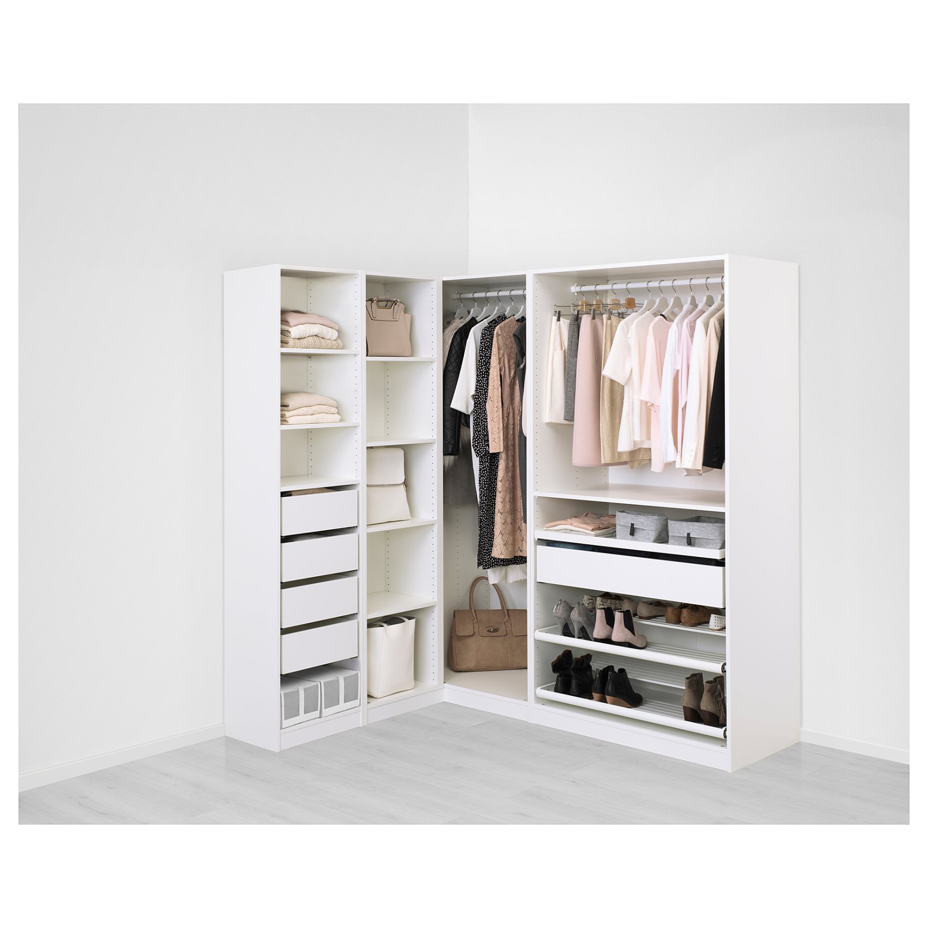 PAX, corner wardrobe, 160/188x201 cm, 995.527.71