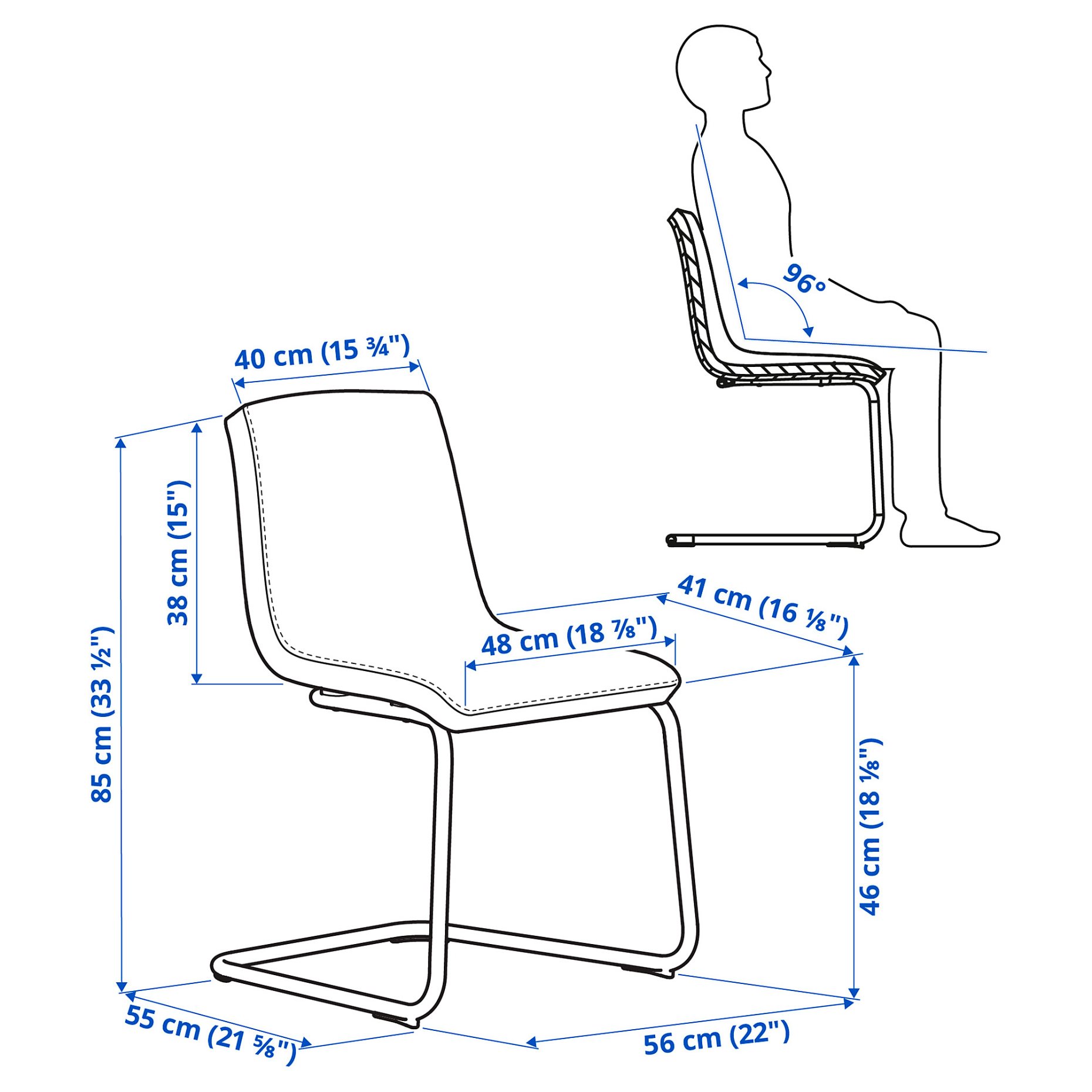 SKANSNAS/LUST, table and 4 chairs, 115/170 cm, 995.616.38