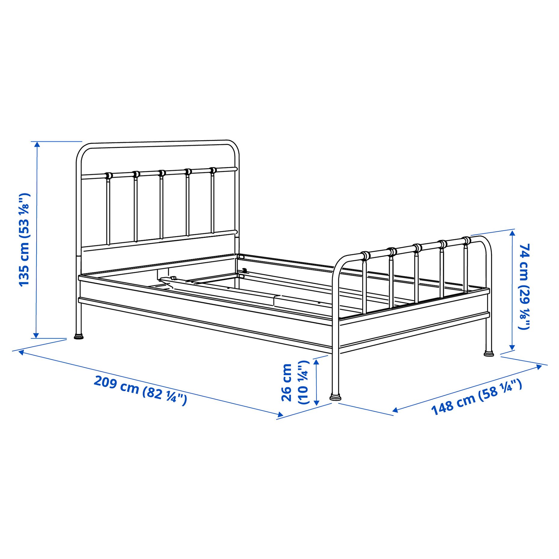 STJARNO, bed frame, 140x200 cm, 995.633.45