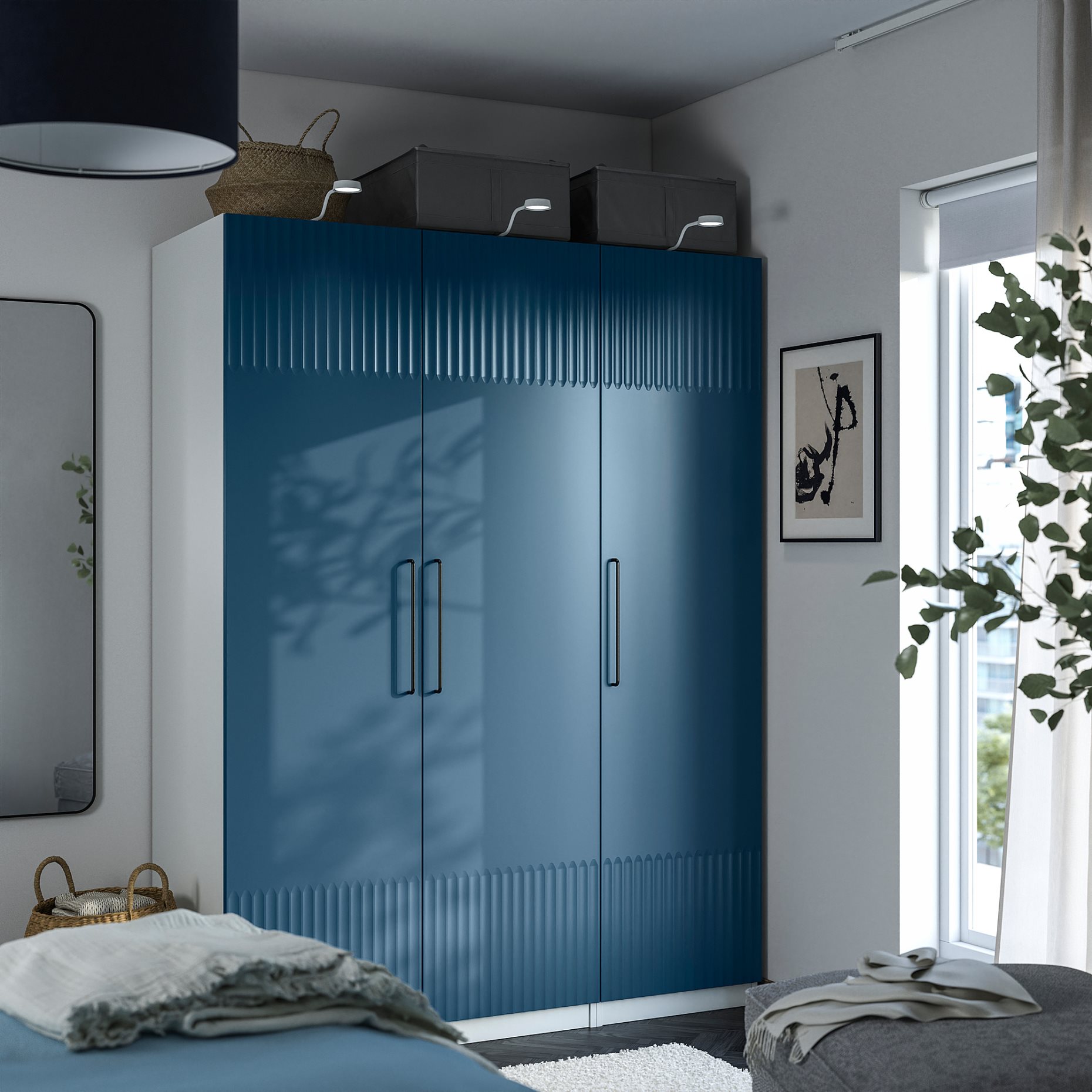 PAX/FYRUDDEN, συνδυασμός ντουλάπας, 150x58x201 cm, 995.816.17