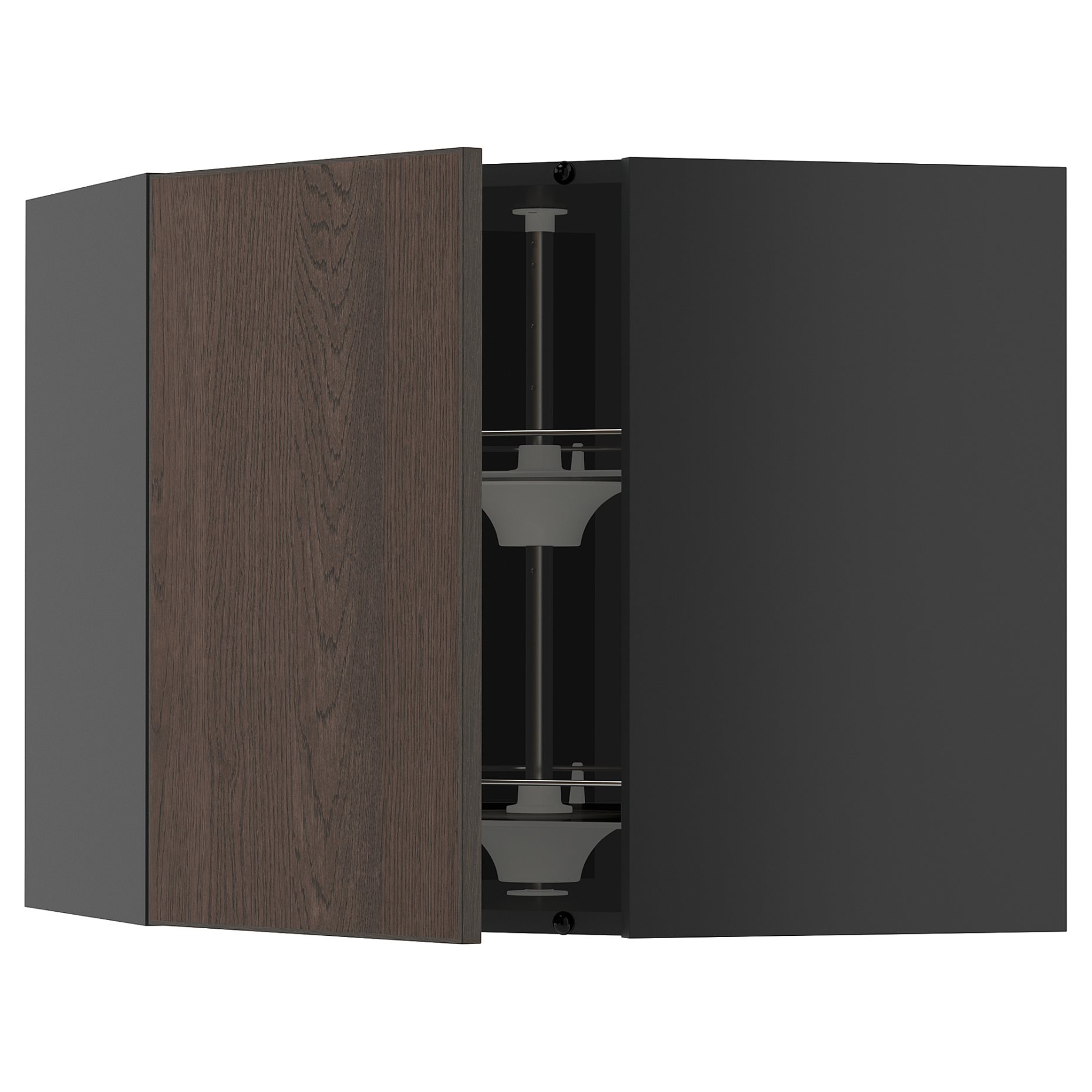 METOD, γωνιακό ντουλάπι τοίχου με καρουζέλ, 68x60 cm, 995.888.50