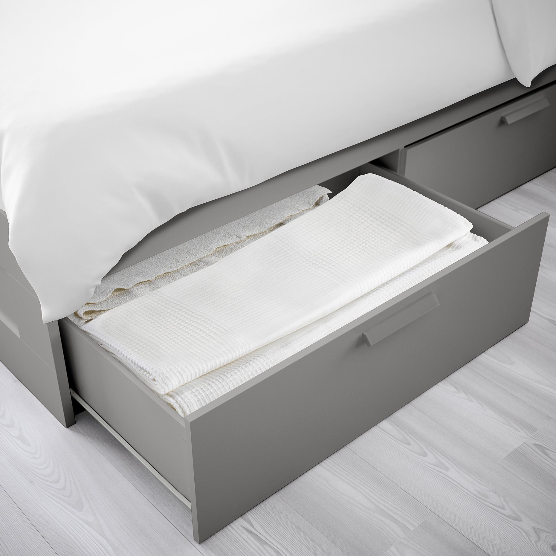 BRIMNES, bed frame with storage, 180x200 cm, 995.900.42