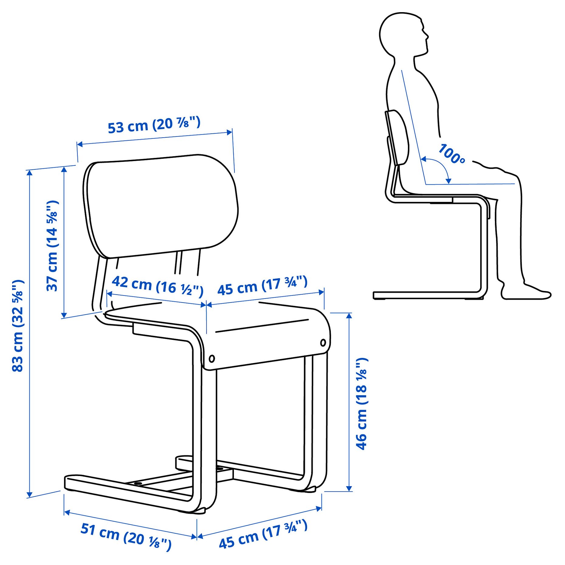 LISABO/LYCKAN, τραπέζι και 4 καρέκλες, 140x78 cm, 995.902.64