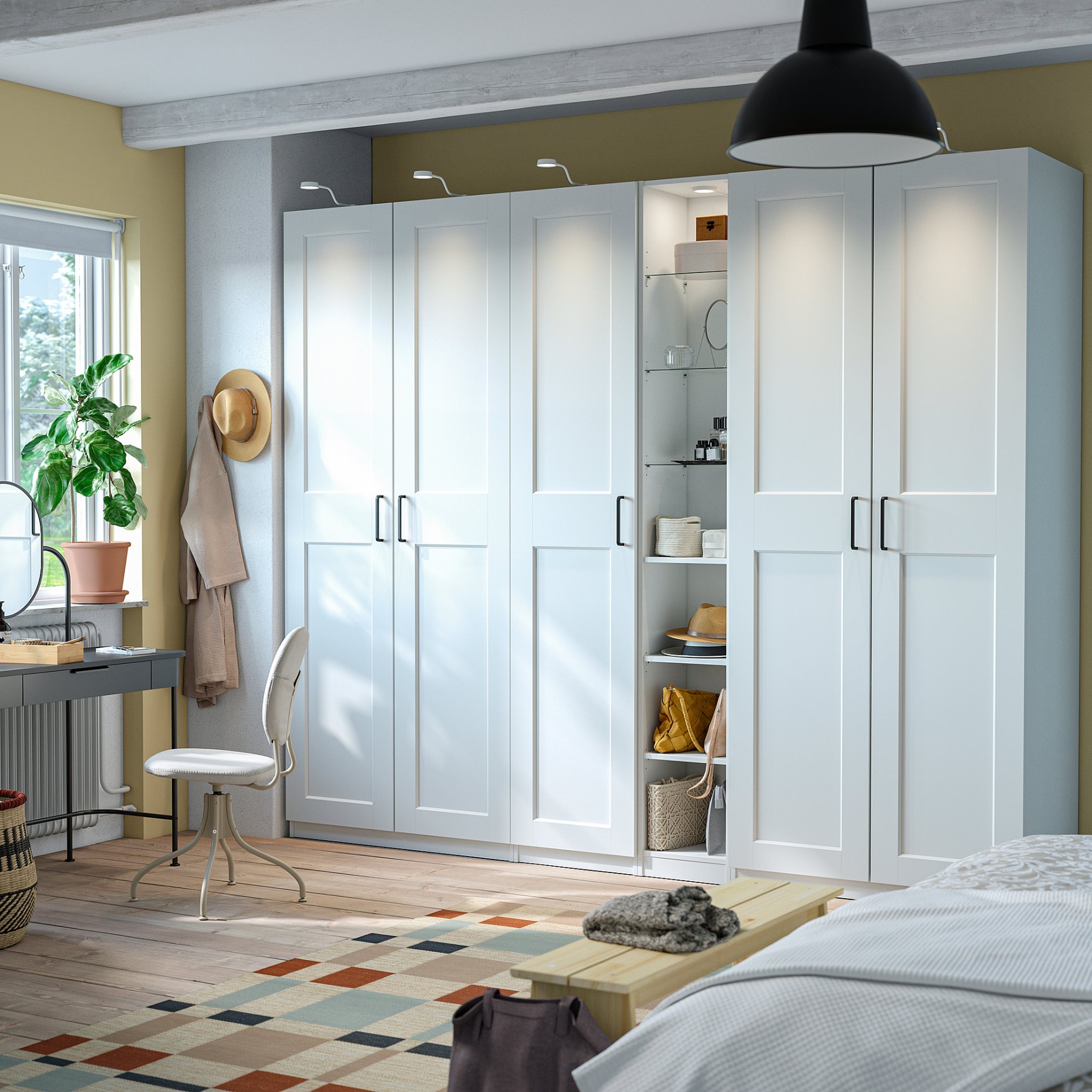 PAX/GRIMO, wardrobe combination, 285x60x236 cm, 996.074.29