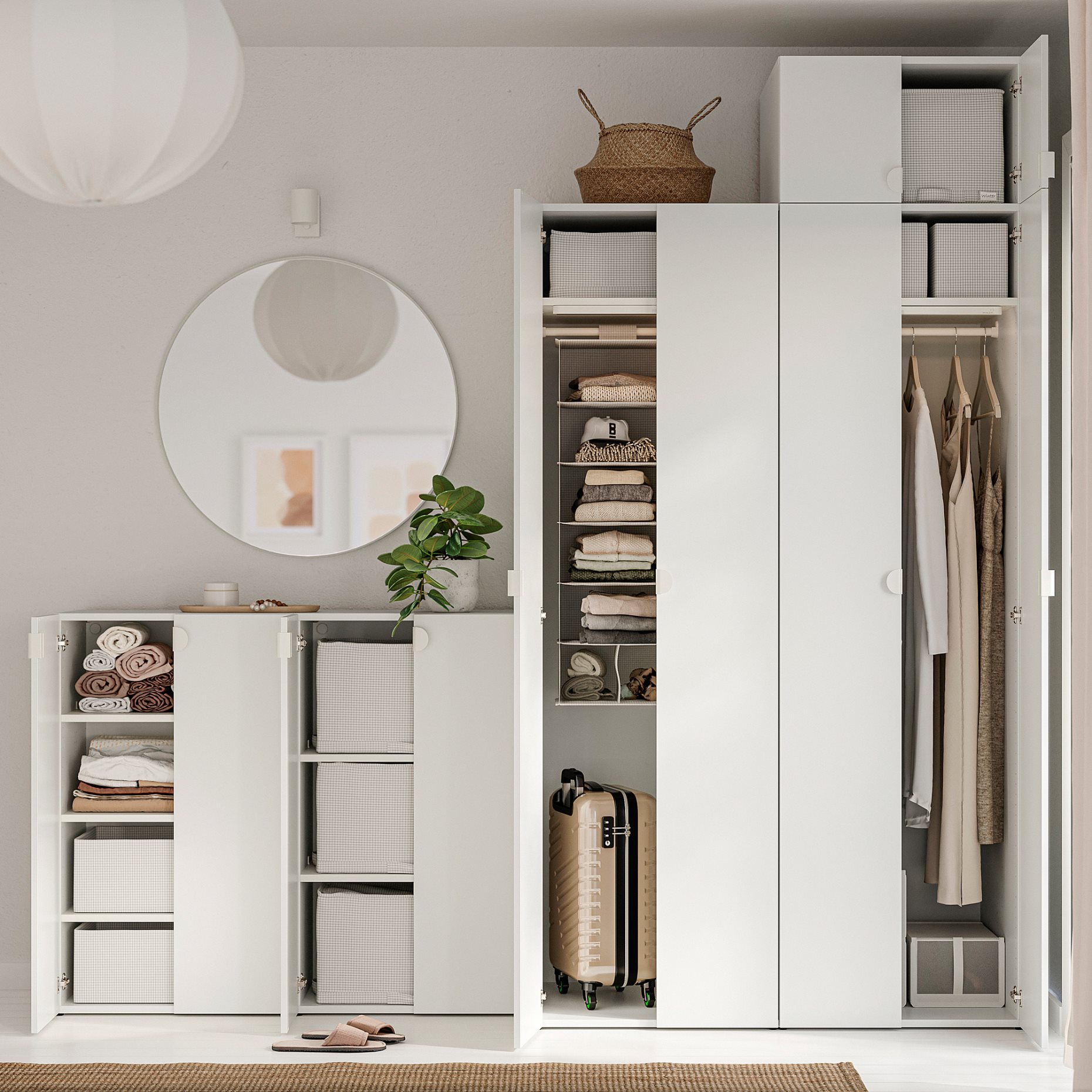 LASTARE, wardrobe combination, 240x62x236 cm, 996.120.15