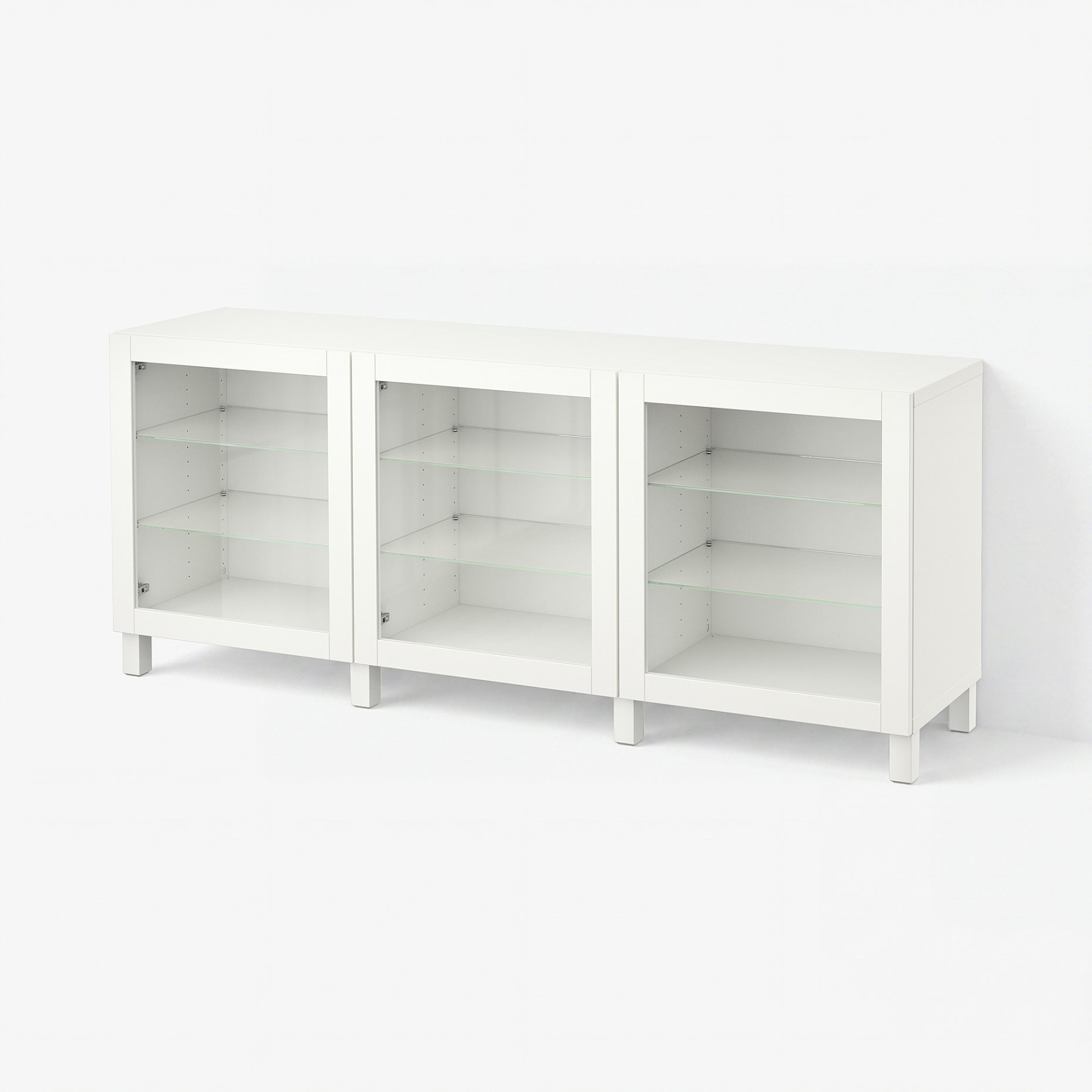 BESTÅ, σύνθεση αποθήκευσης με πόρτες, 180x42x74 cm, 891.399.23