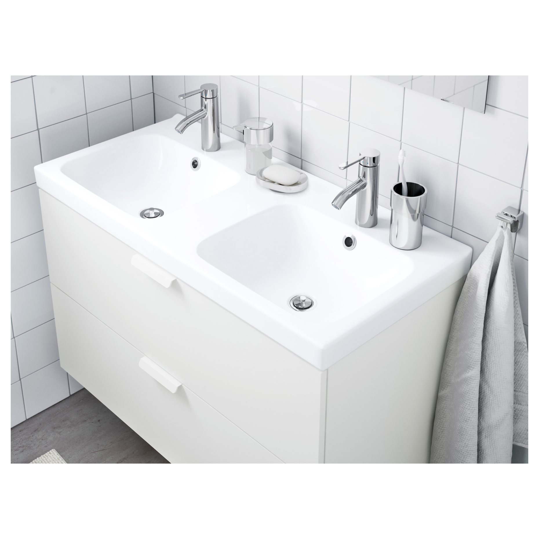 ODENSVIK, double wash-basin, 001.356.12
