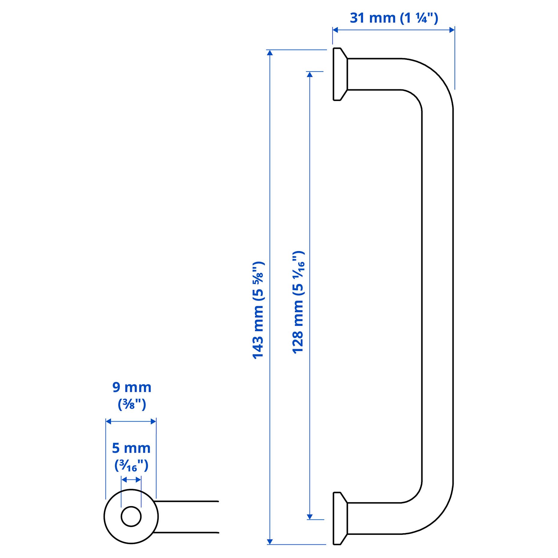 BAGGANÄS, handle, 2 pack, 003.384.07