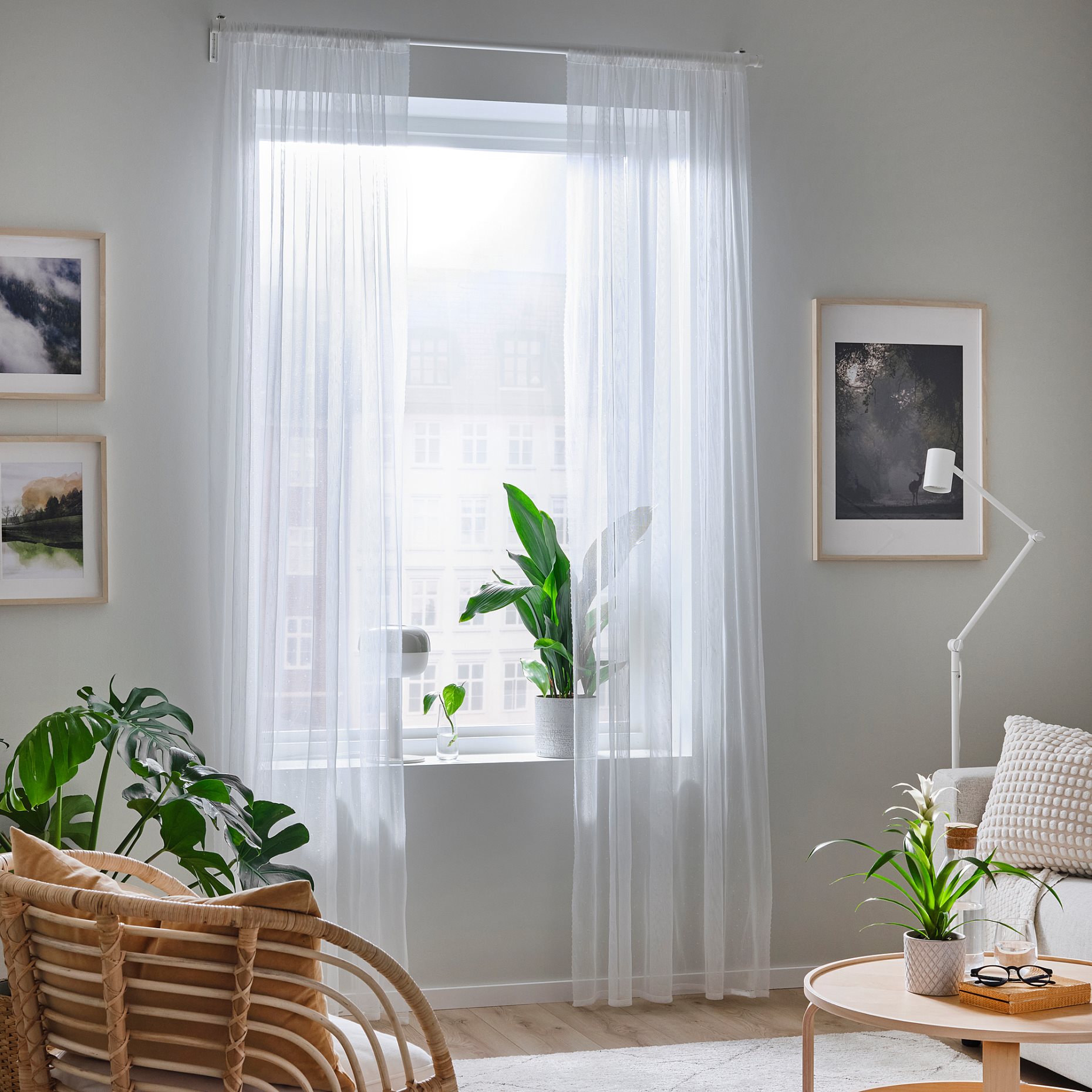 HILDRUN, sheer curtains, 1 pair, 003.865.49