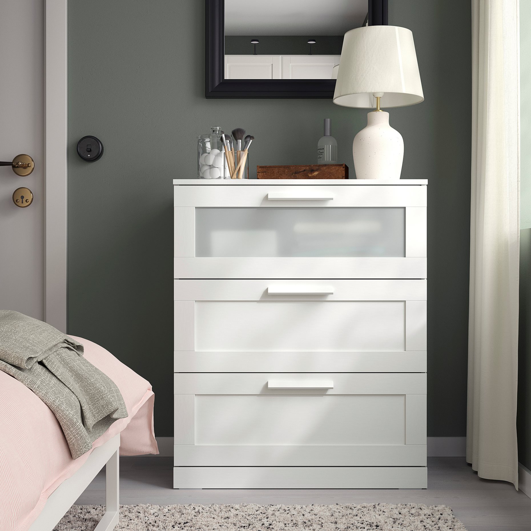 BRIMNES, chest of 3 drawers, 003.920.41