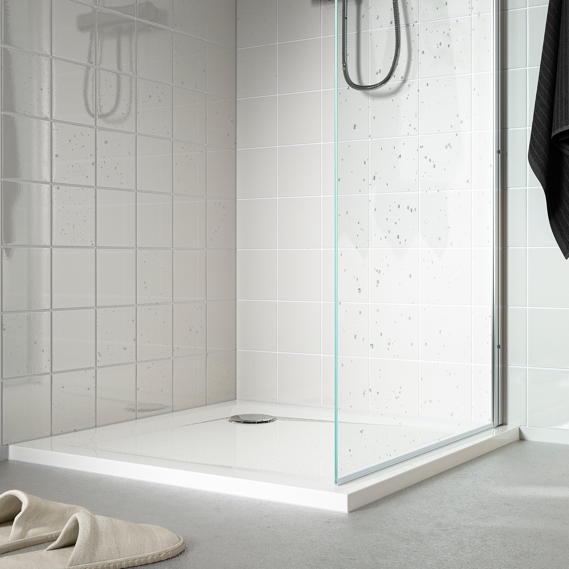 FOTINGEN, shower tray, 90x90 cm, 004.102.00
