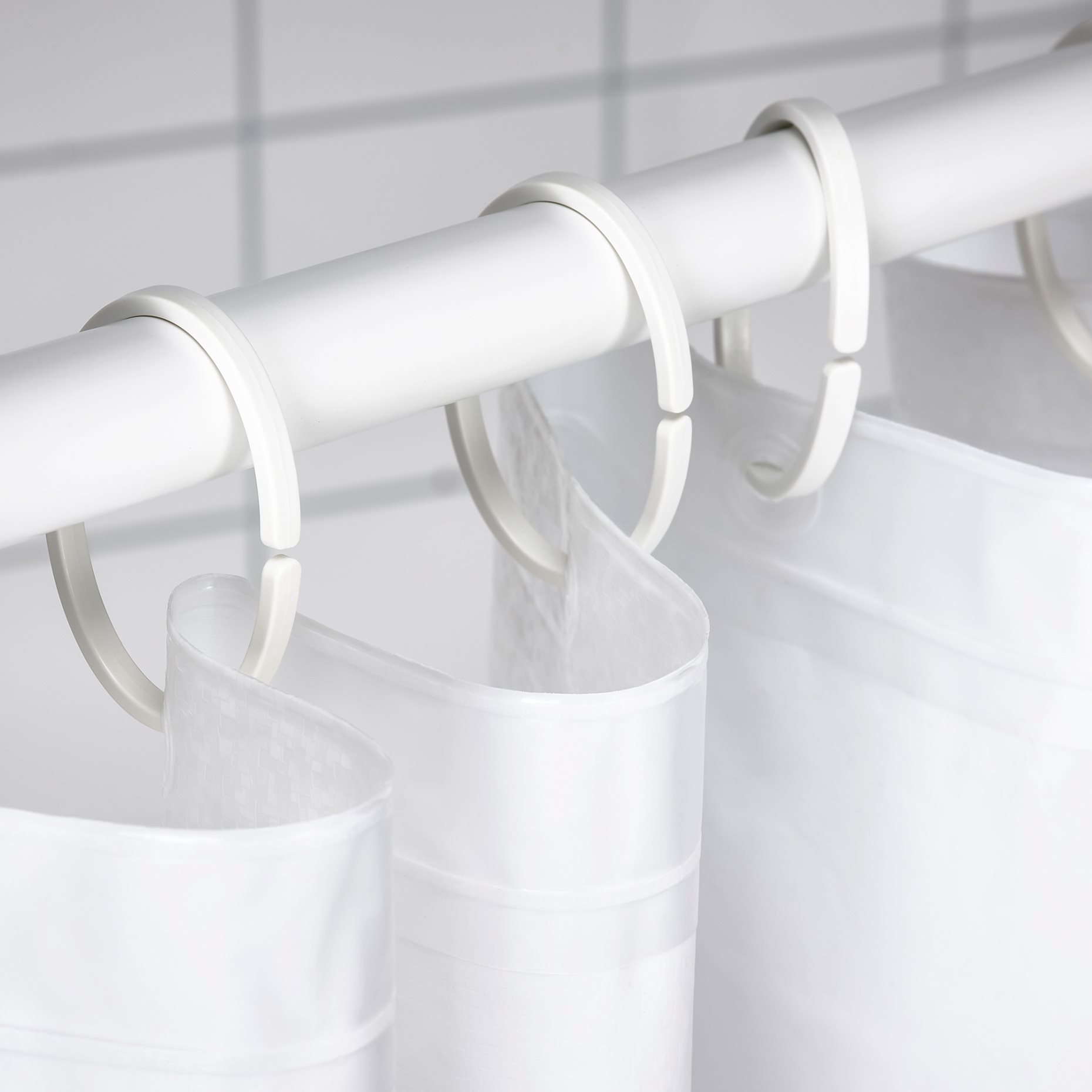 HASSJÖN, shower curtain ring, 12 pack, 004.660.08
