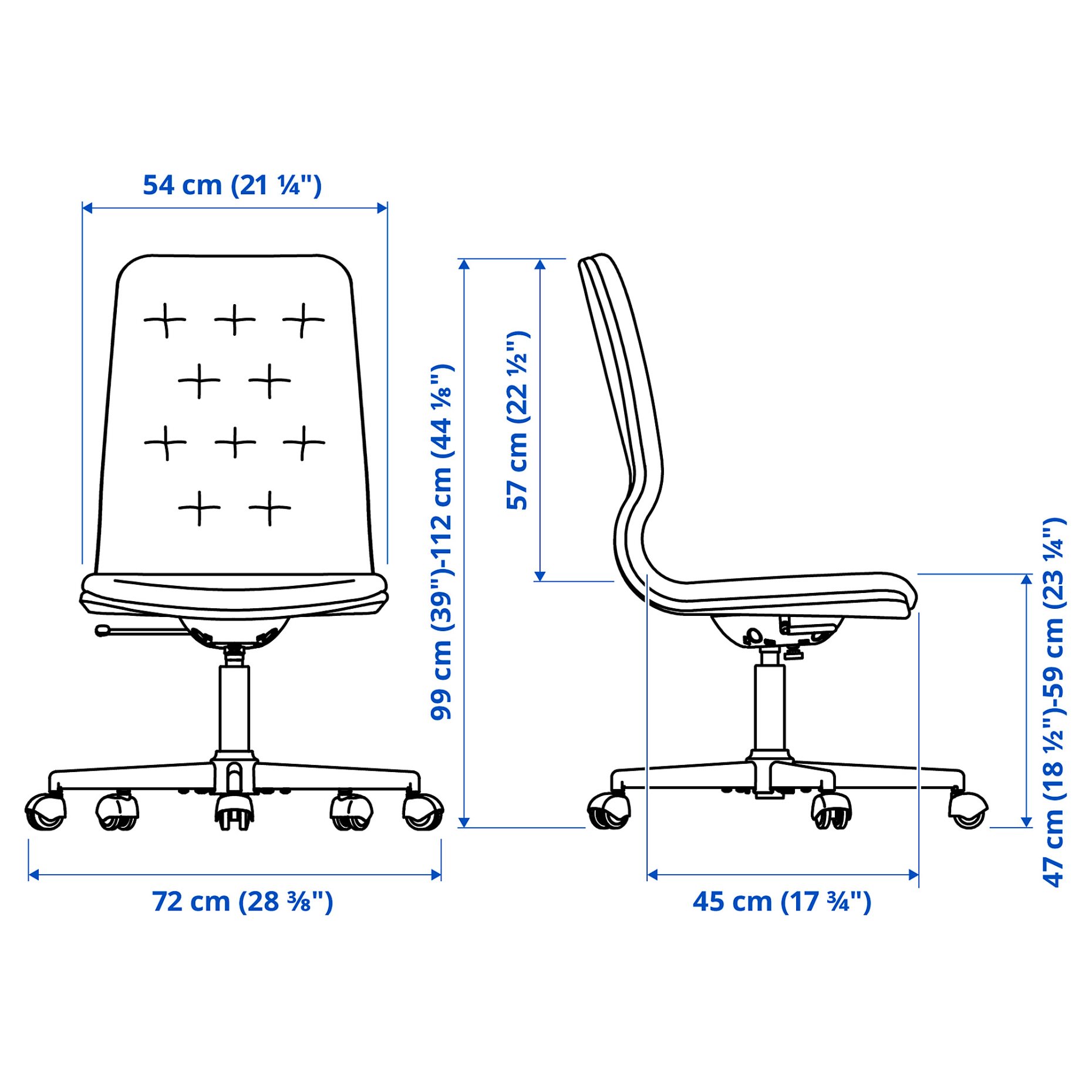 MULLFJÄLLET, καρέκλες συνεδρίων με ροδάκια, 004.724.91