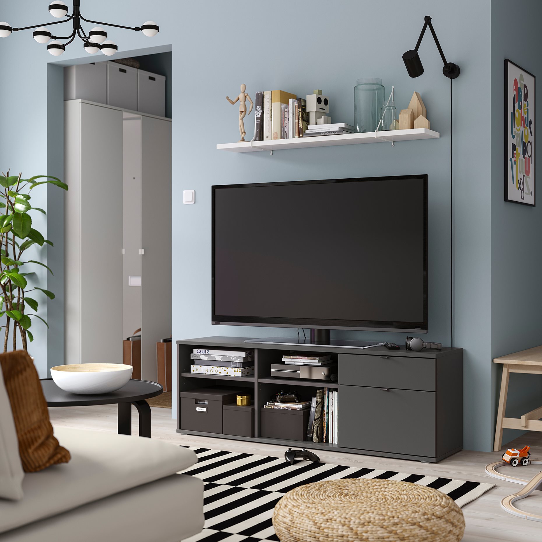 VIHALS, έπιπλο TV, 146x37x50 cm, 005.436.72