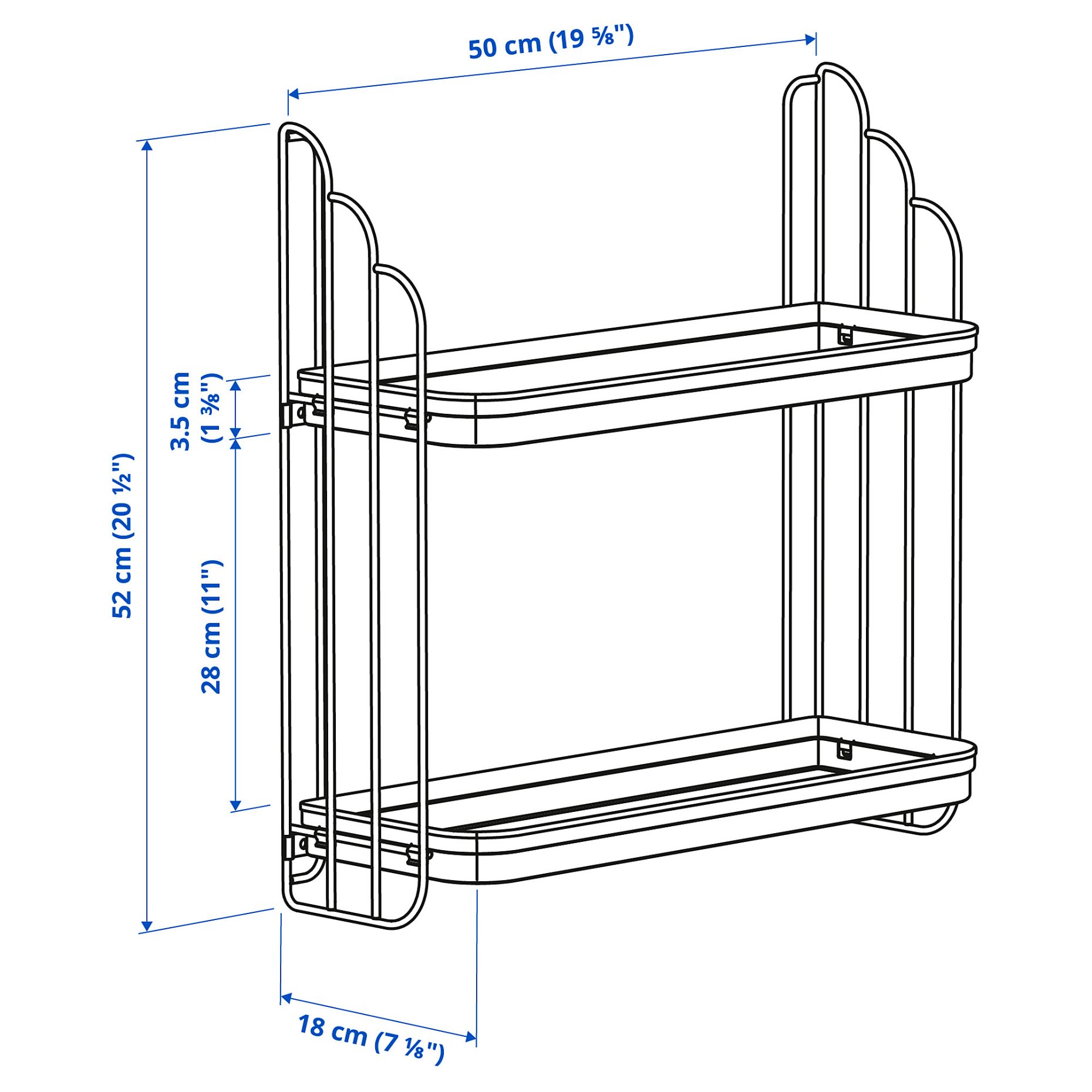 APOTEKARE, wall shelf, 50x52 cm, 005.501.96