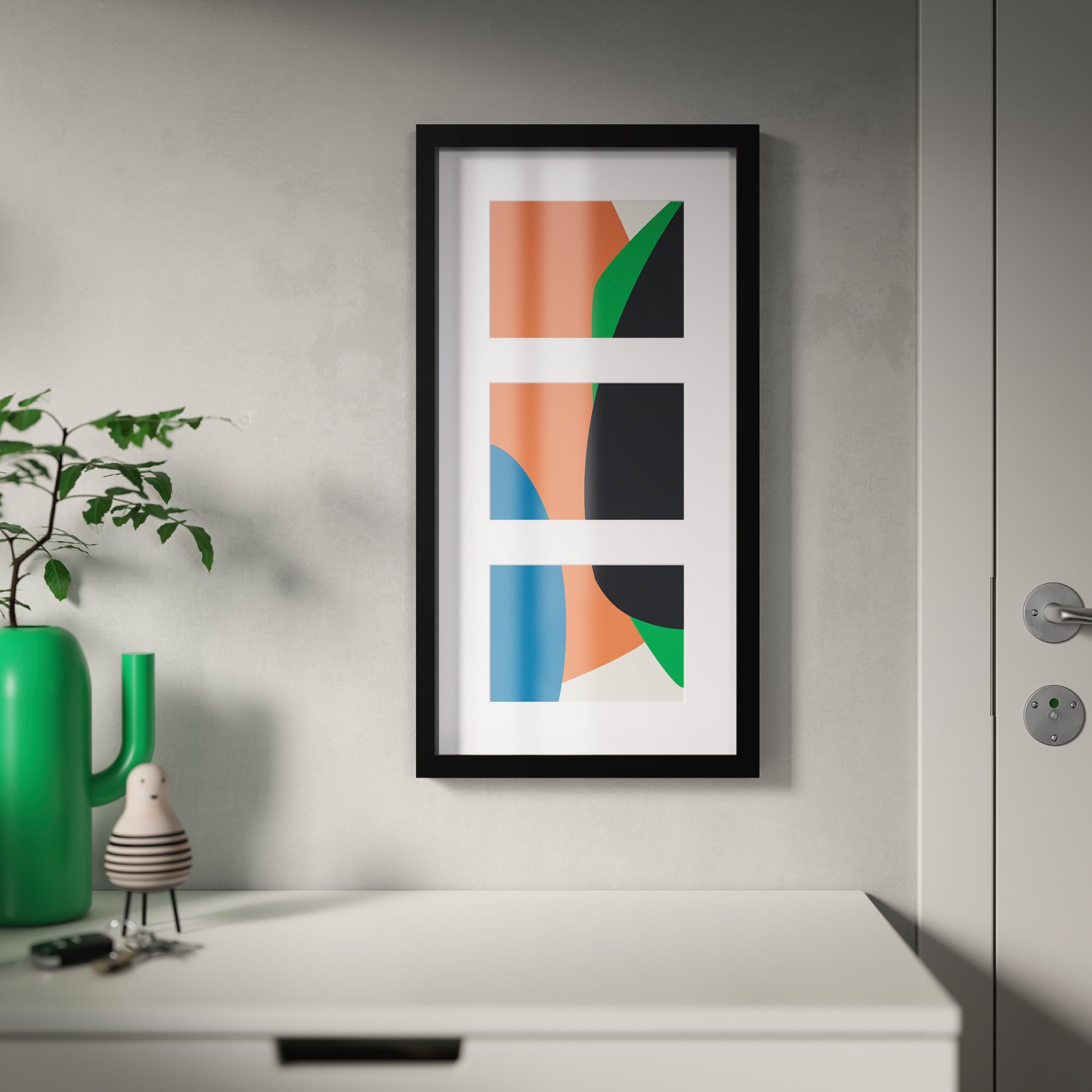 RODALM, frame for 3 pictures, 55x28 cm, 005.537.22