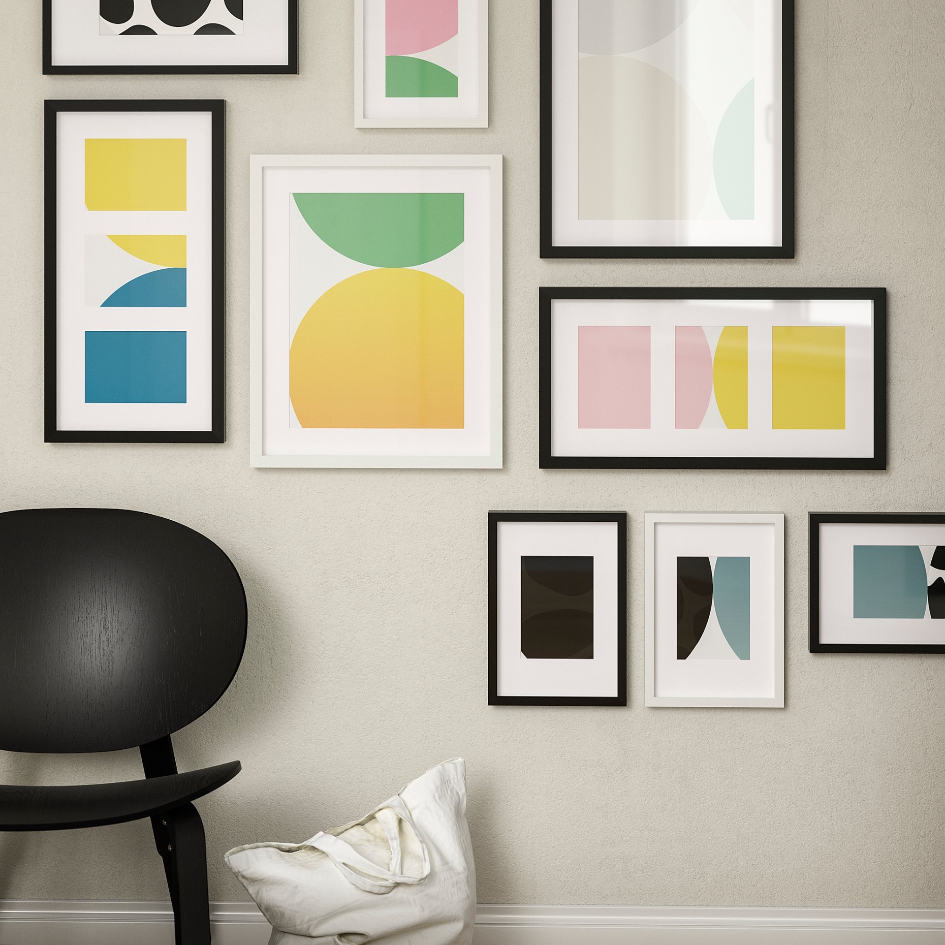 RODALM, frame for 3 pictures, 55x28 cm, 005.537.22