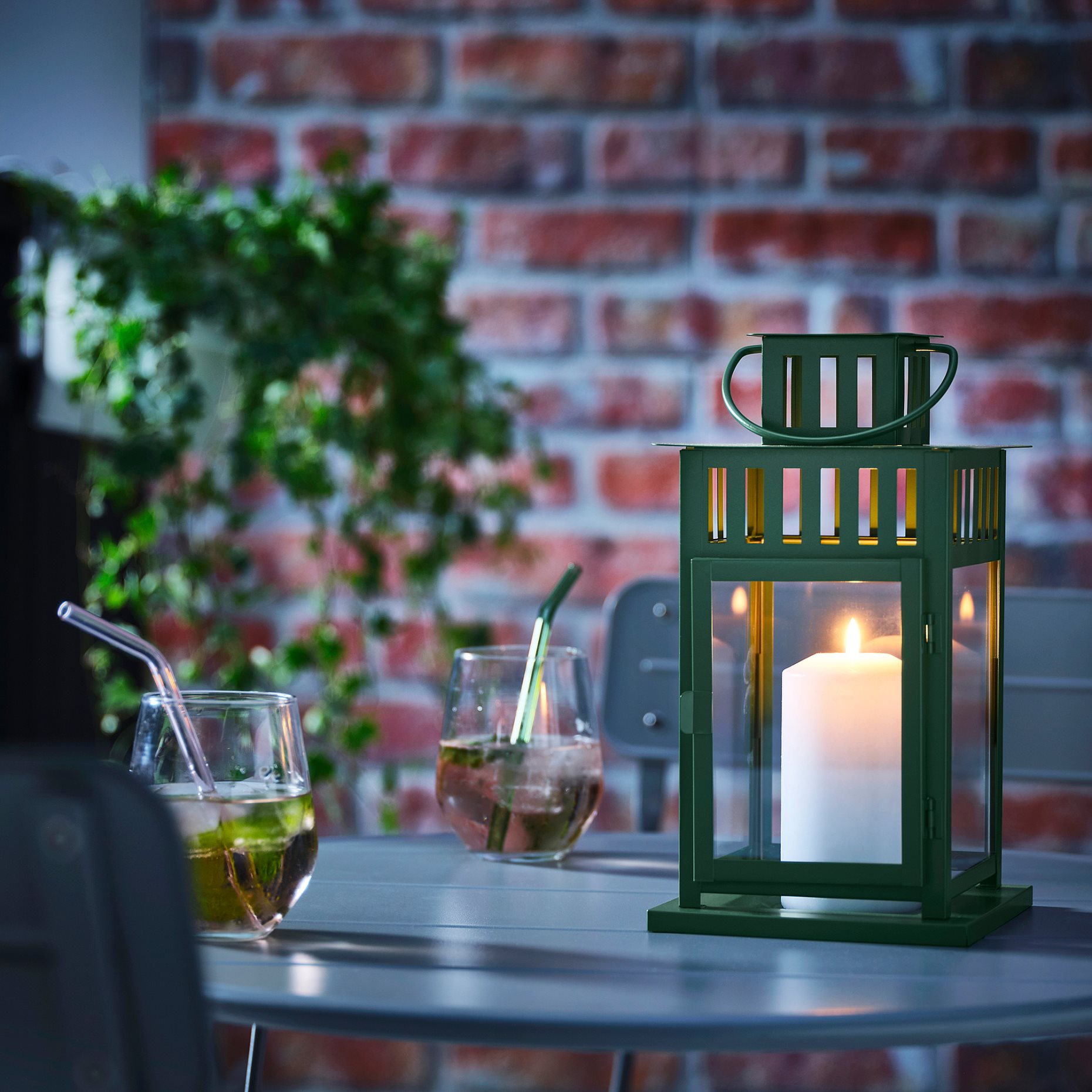 BORRBY, lantern for pillar candle/indoor/outdoor, 28 cm, 005.630.71