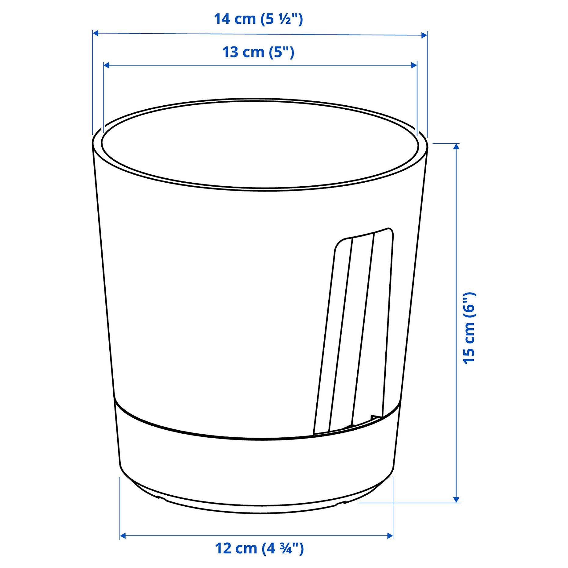 VÅRDTRÄD, self-watering plant pot in/outdoor, 12 cm, 005.708.68