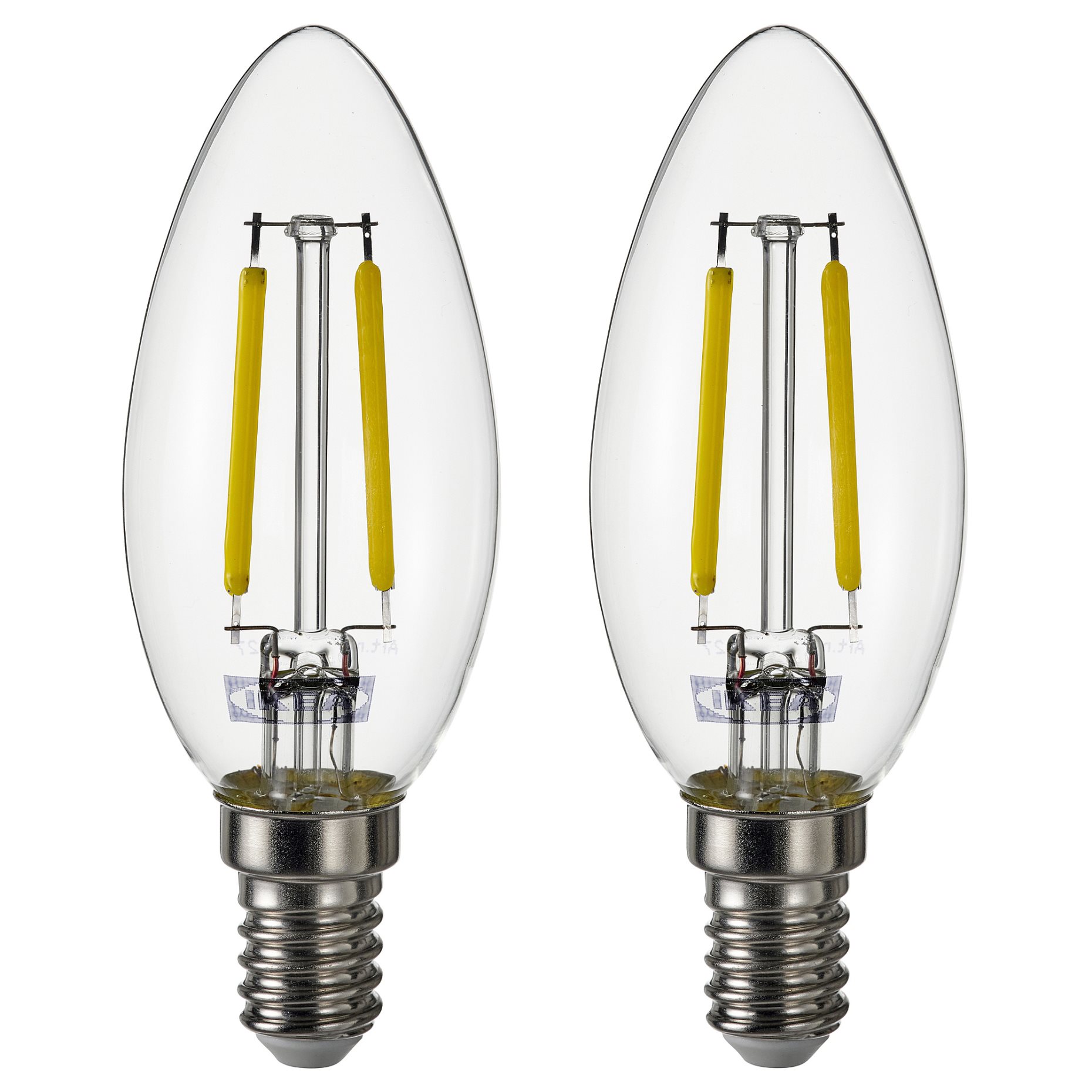 SOLHETTA, λαμπτήρας LED E14 250 lumen, 2 τεμ. 2700 K, 005.914.27