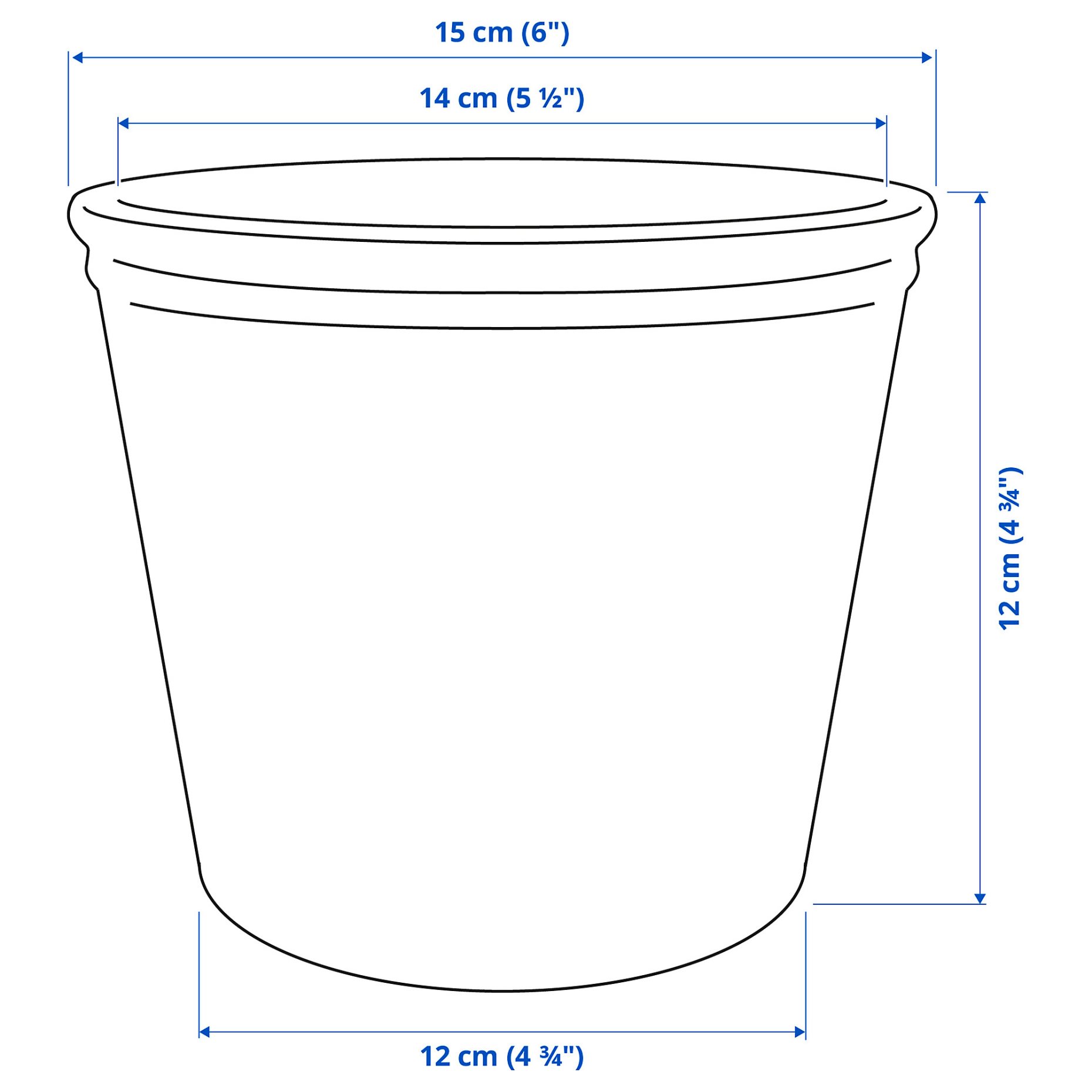 KÖRSBÄRSBJÖRK, plant pot, 12 cm, 005.917.19