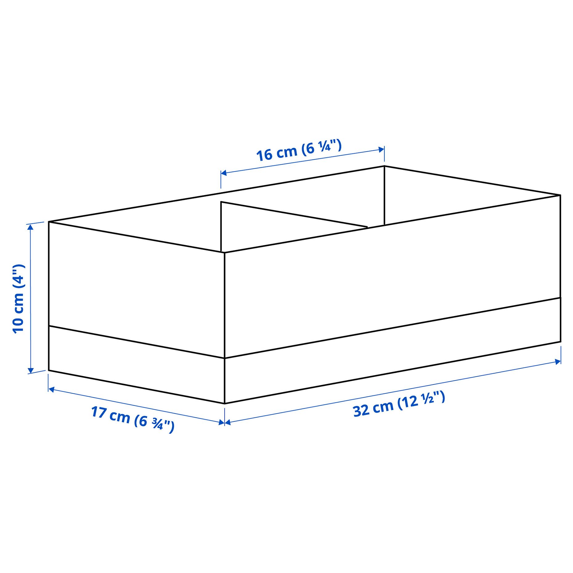 STUK, box with compartments, 17x32x10 cm, 006.215.23