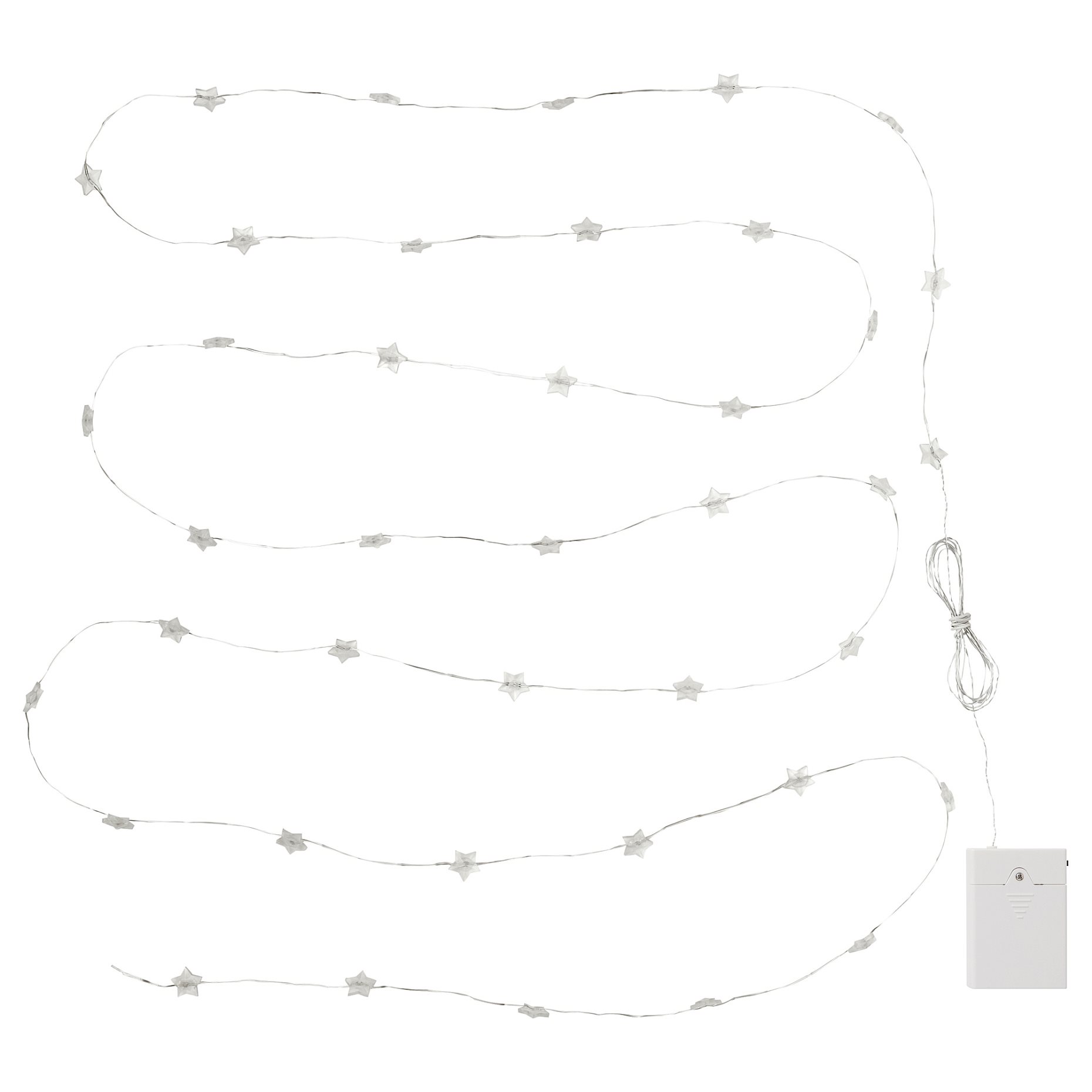 STRÅLA, lighting chain with built-in LED light source/battery-operated/star, 006.332.34