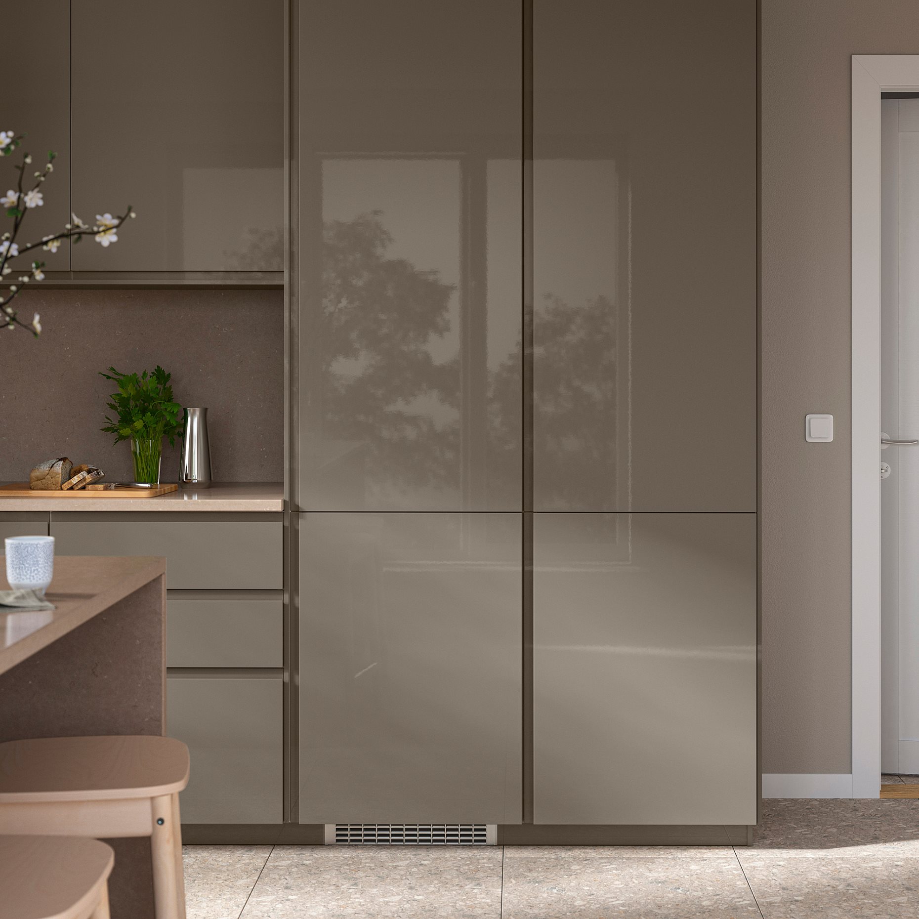 VOXTORP, door with vertical handle, 60x140 cm, 006.490.13