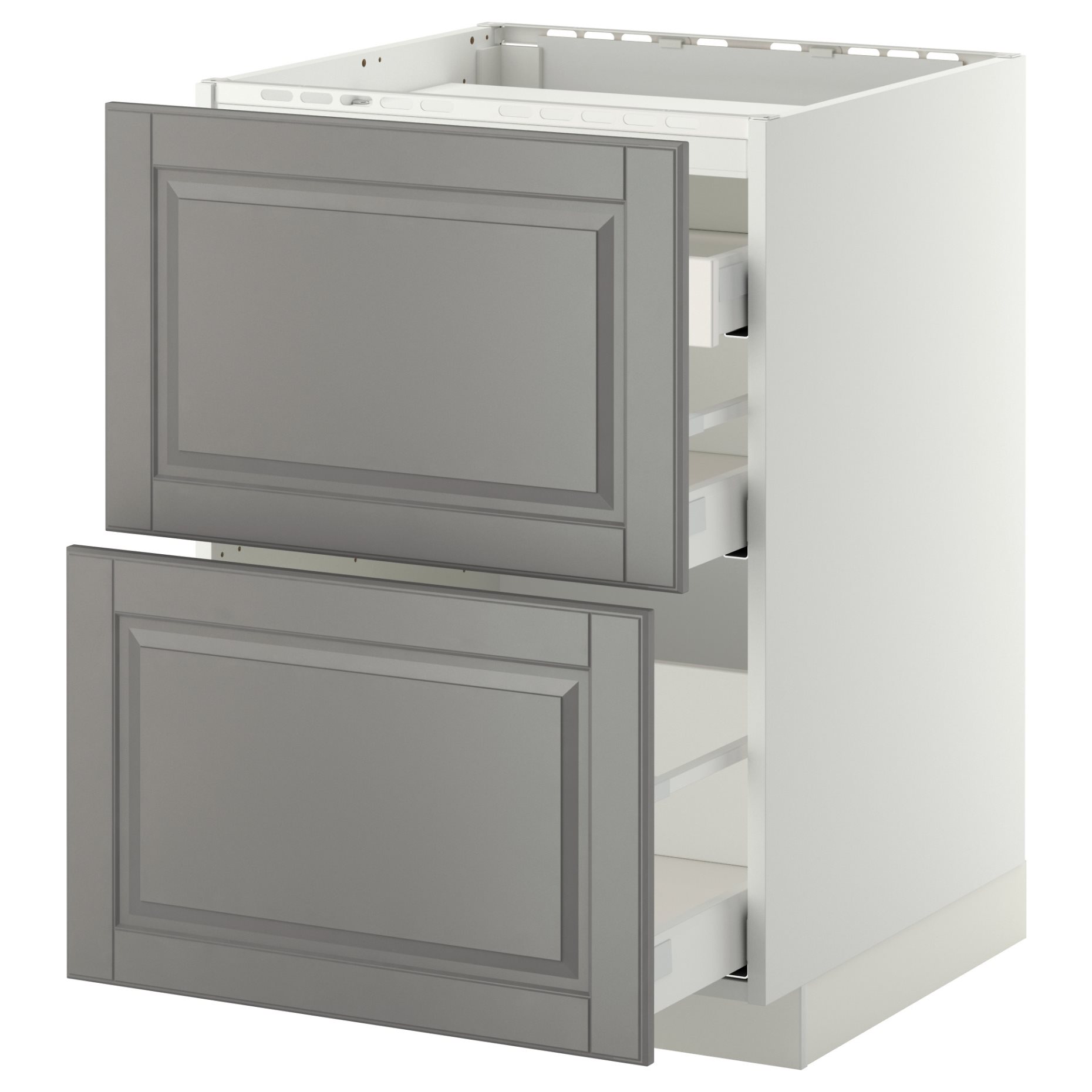 METOD/MAXIMERA, base cabinet for hob/2 fronts/3 drawers, 091.101.98