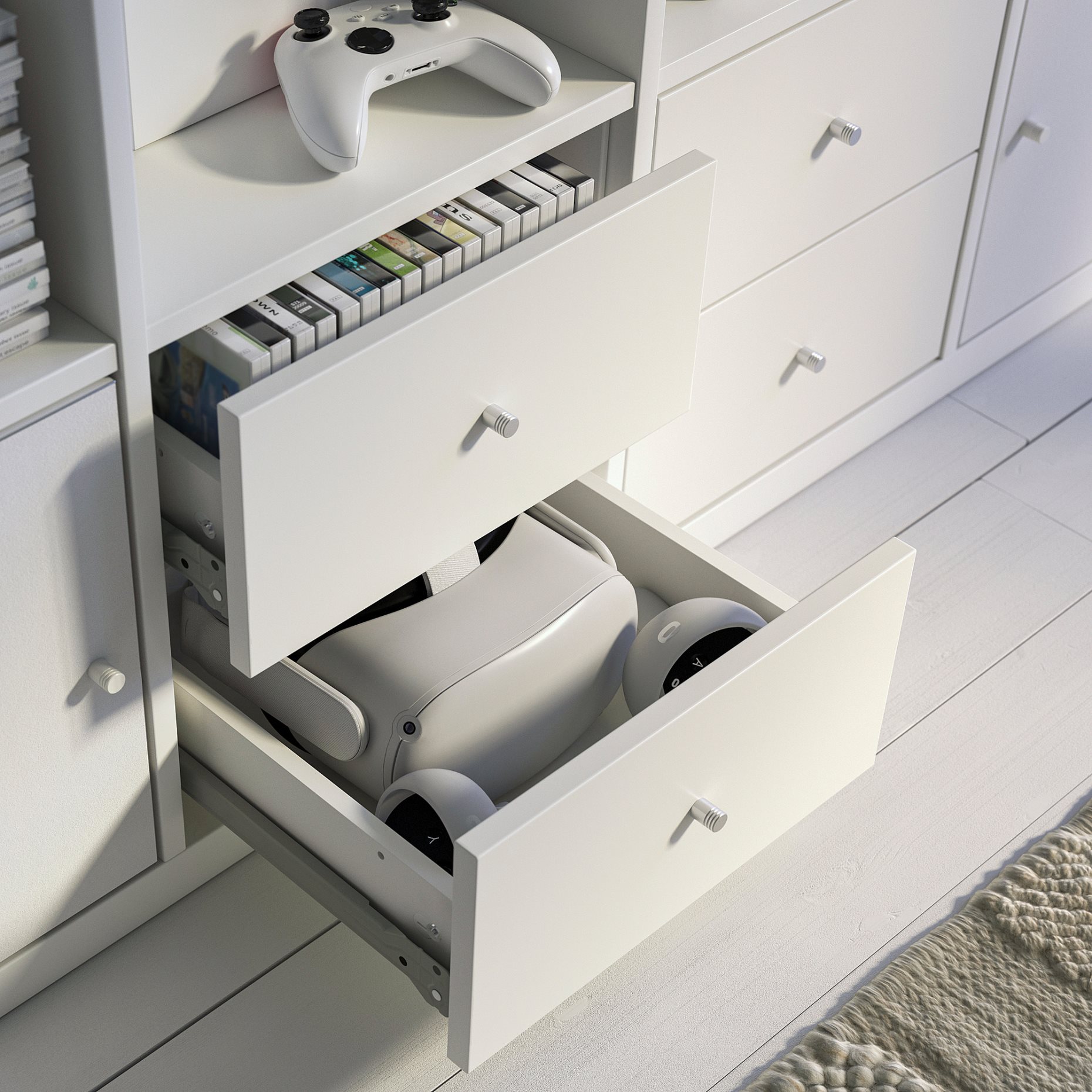 KALLAX, shelving unit with 10 inserts, 182x182 cm, 092.783.38