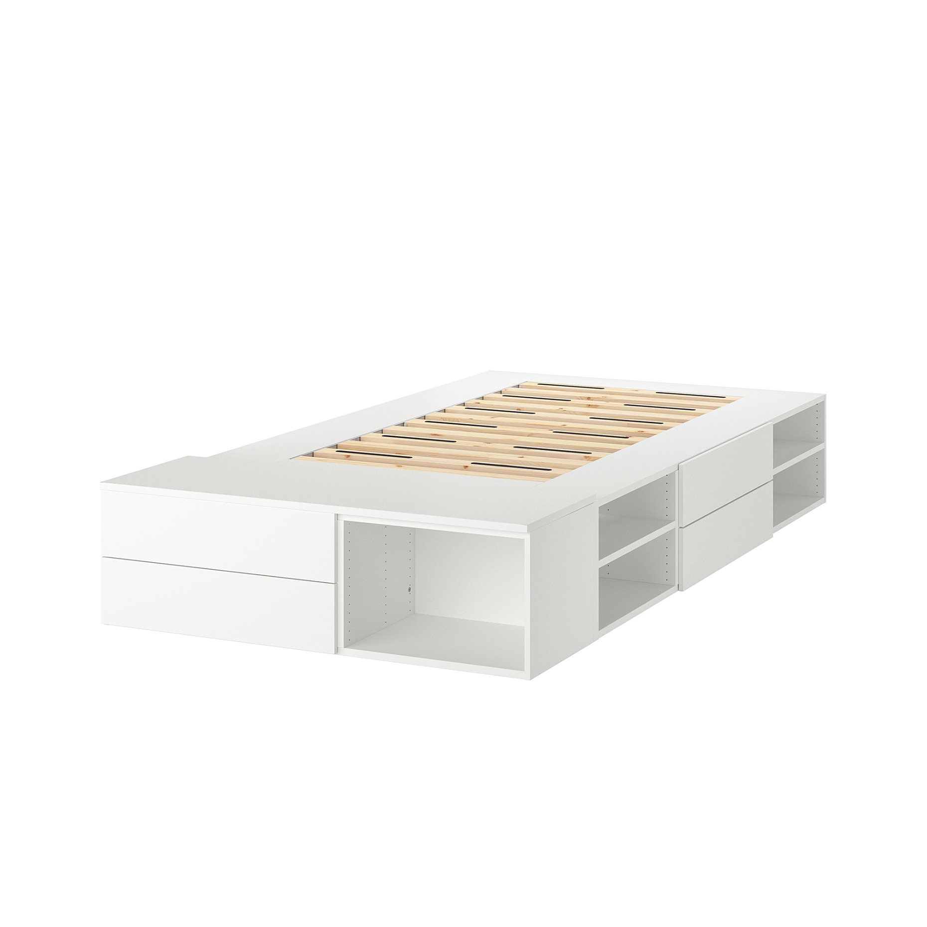 PLATSA, bed with 4 drawers, 142x244x43 cm, 093.029.13