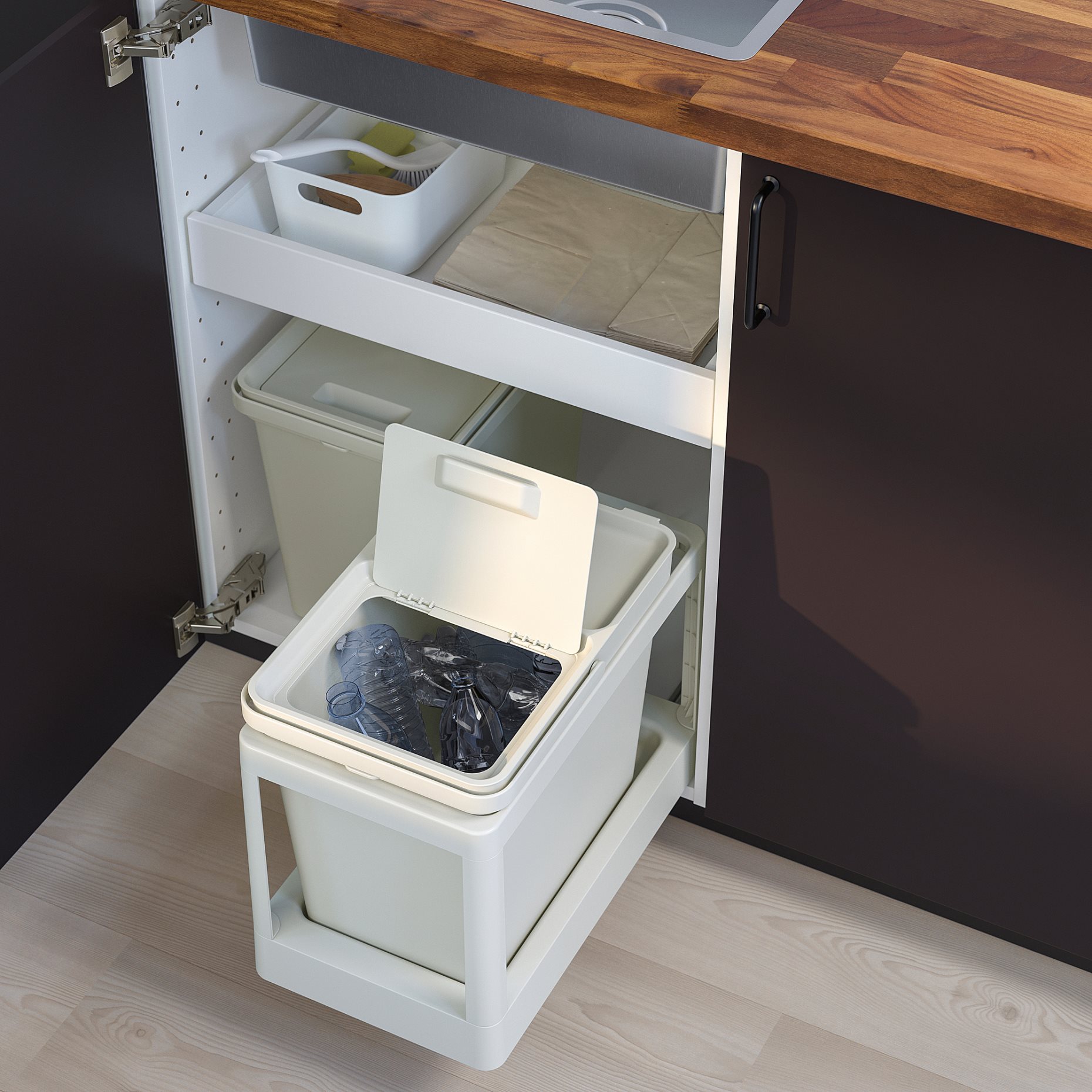 HÅLLBAR, waste sorting solution with pull-out, 22 l, 093.088.25