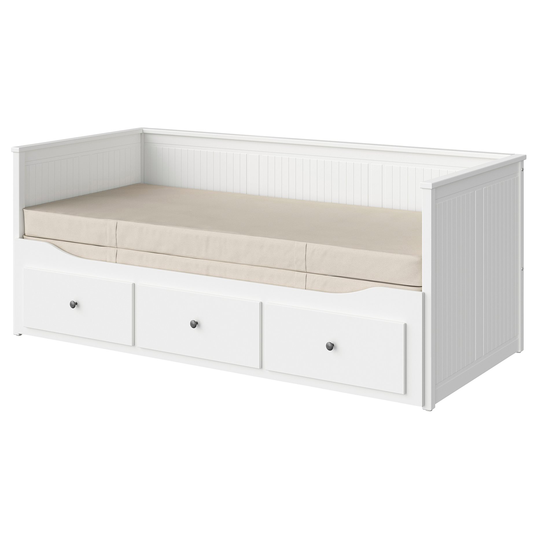 HEMNES, day-bed with 3 drawers/2 mattresses, 80x200 cm, 093.909.62