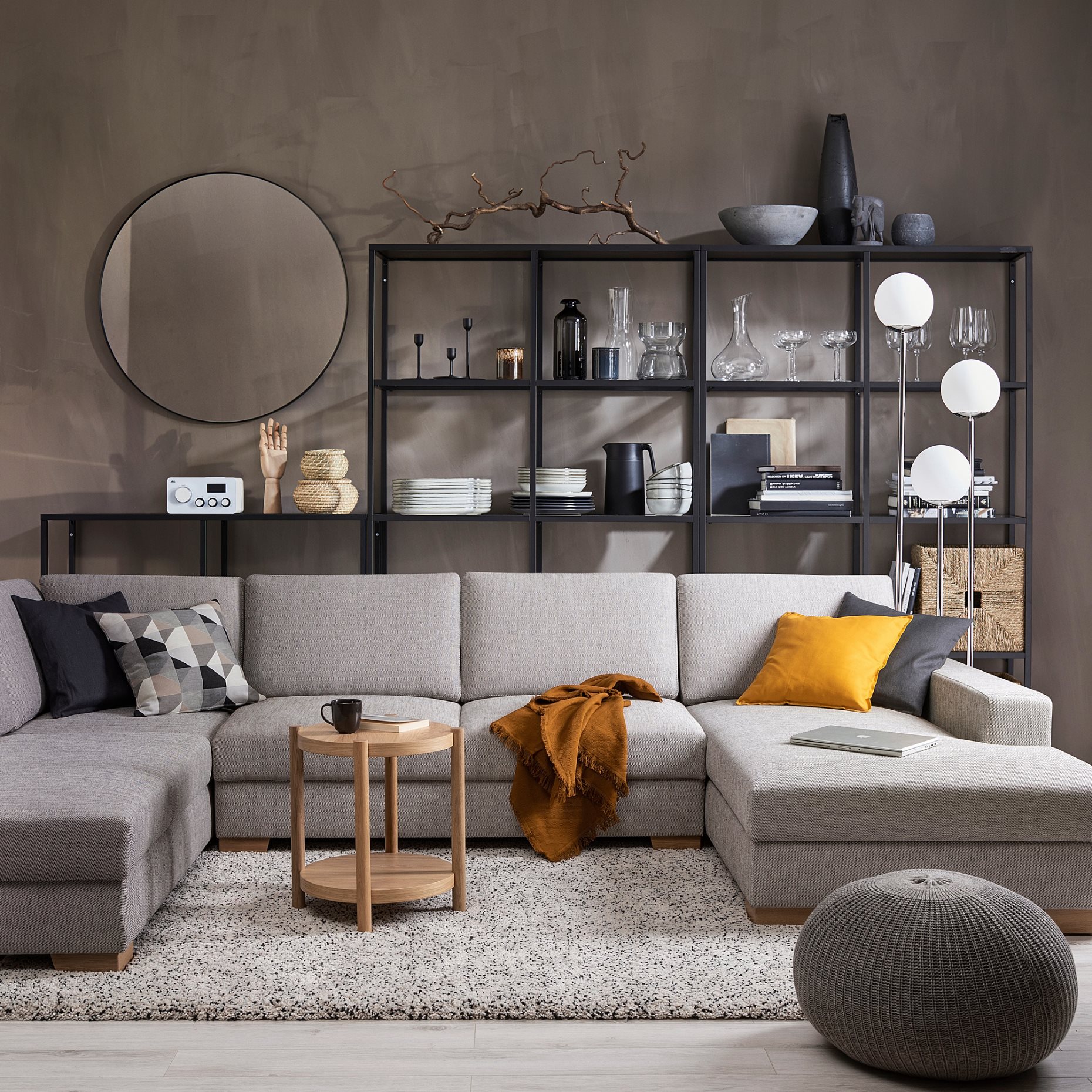 SÖRVALLEN, corner sofa 4-seat with chaise longue/right, 094.194.04