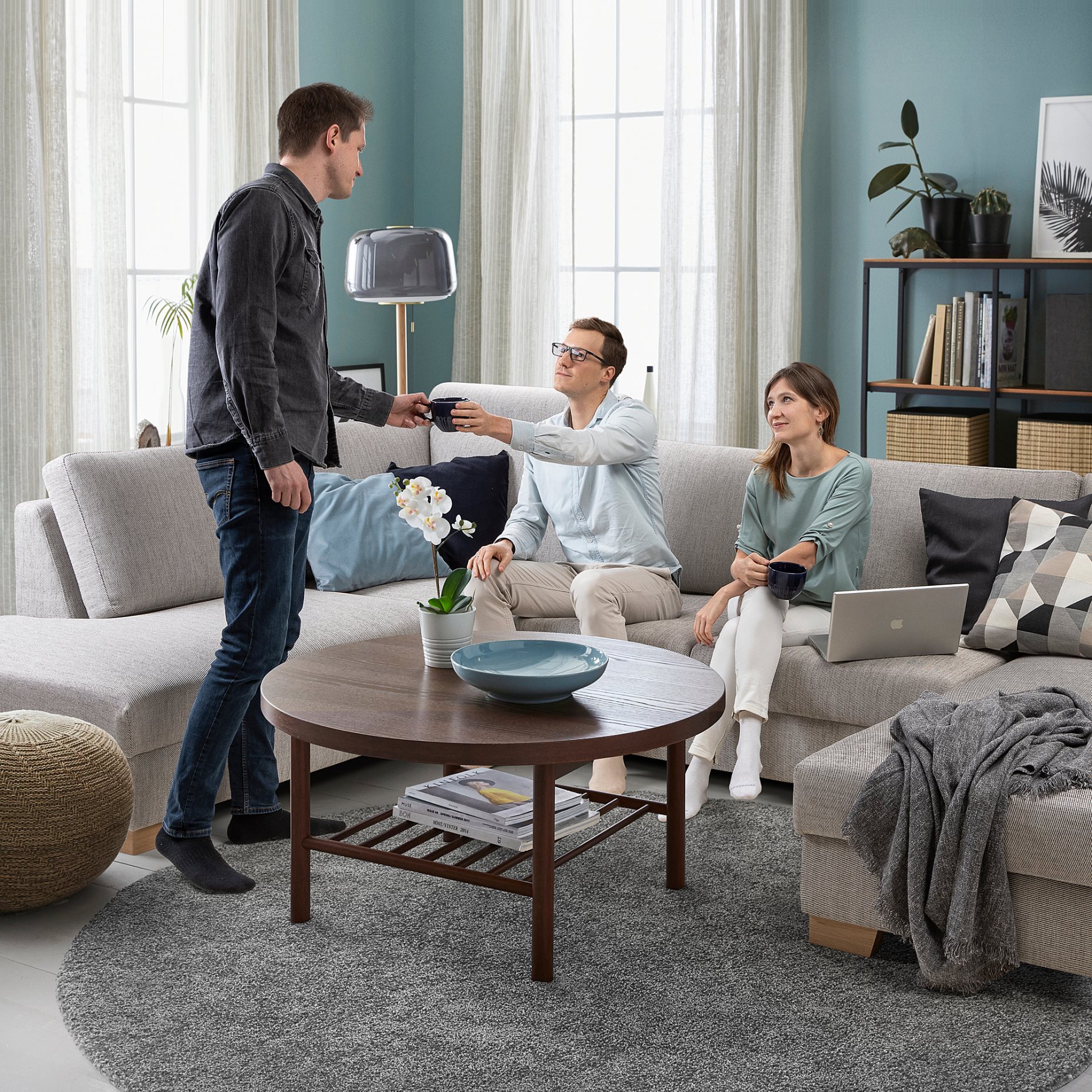 SÖRVALLEN, corner sofa 4-seat with chaise longue/right, 094.194.04