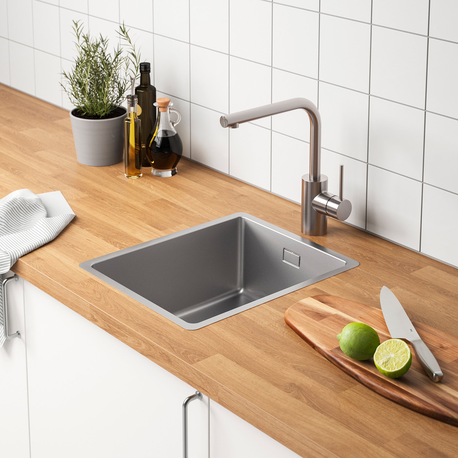 VRESJÖN, inset sink 1 bowl, 37x44 cm, 094.257.06