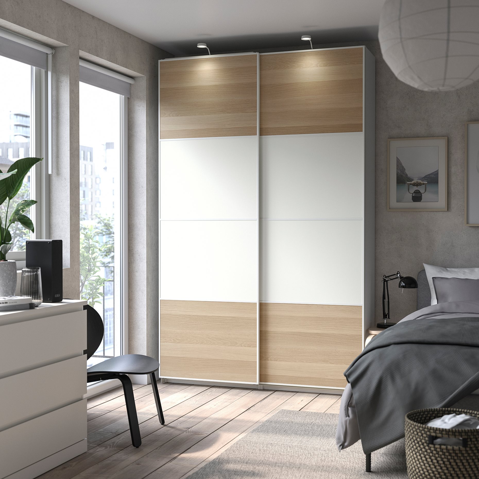 MEHAMN, pair of sliding doors, 150x236 cm, 094.397.70