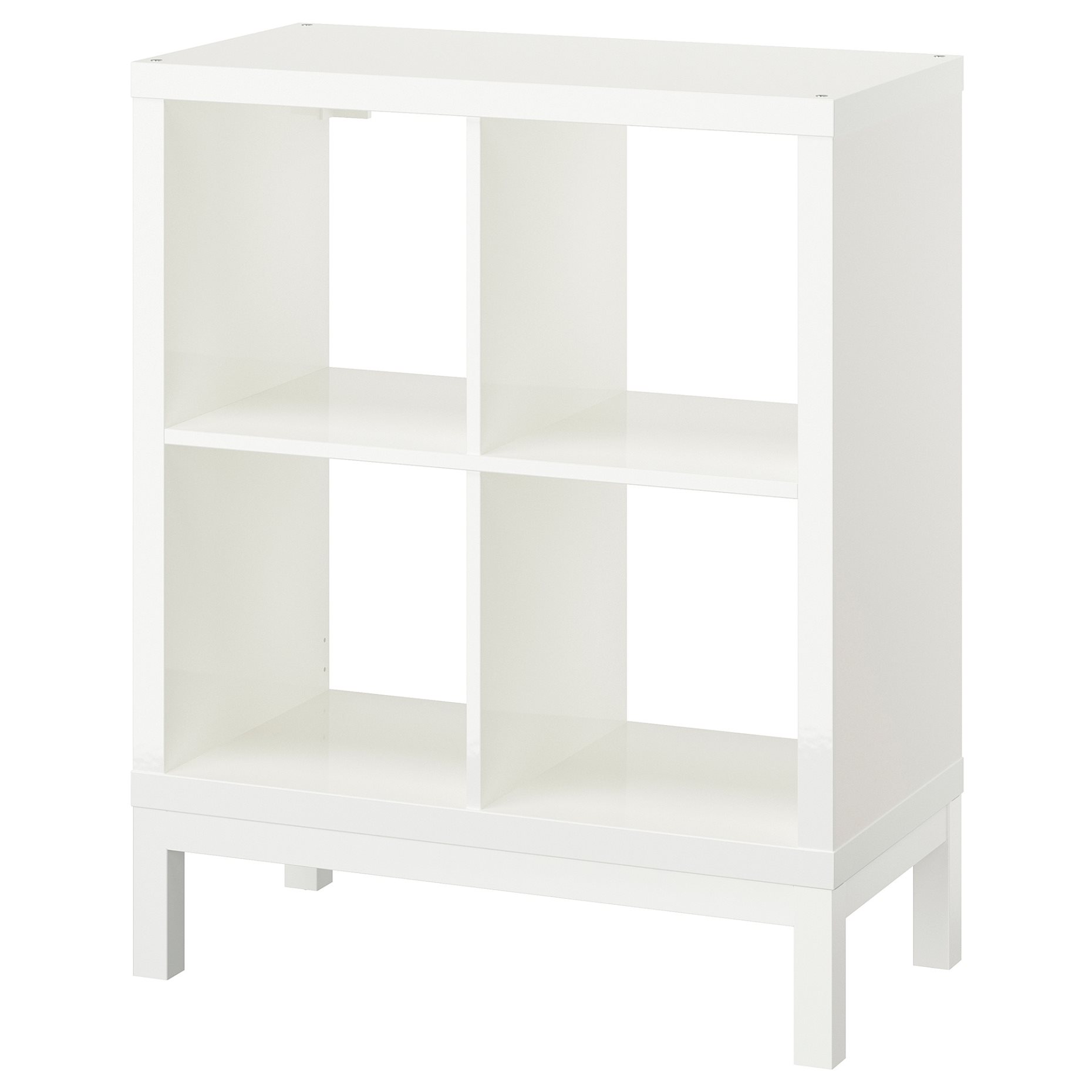 KALLAX, shelving unit with underframe/high-gloss, 77x94 cm, 094.426.21
