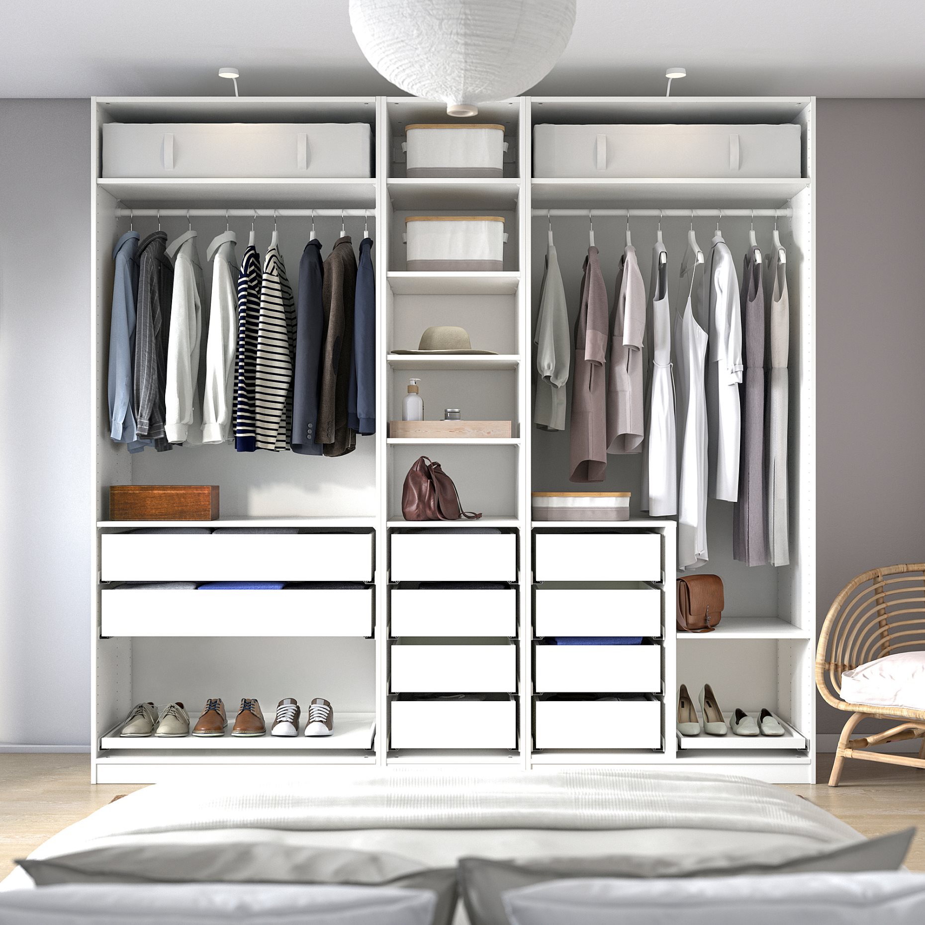 PAX, wardrobe combination, 250x58x236 cm, 095.031.34