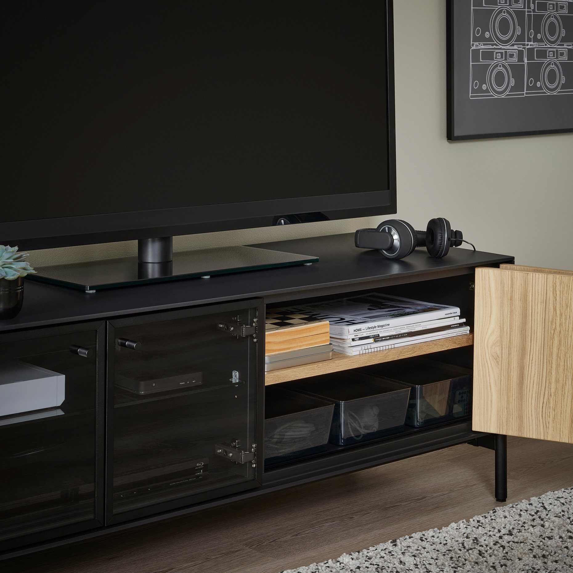 BOASTAD, σύνθεση αποθήκευσης TV, 121x42 cm, 095.352.10