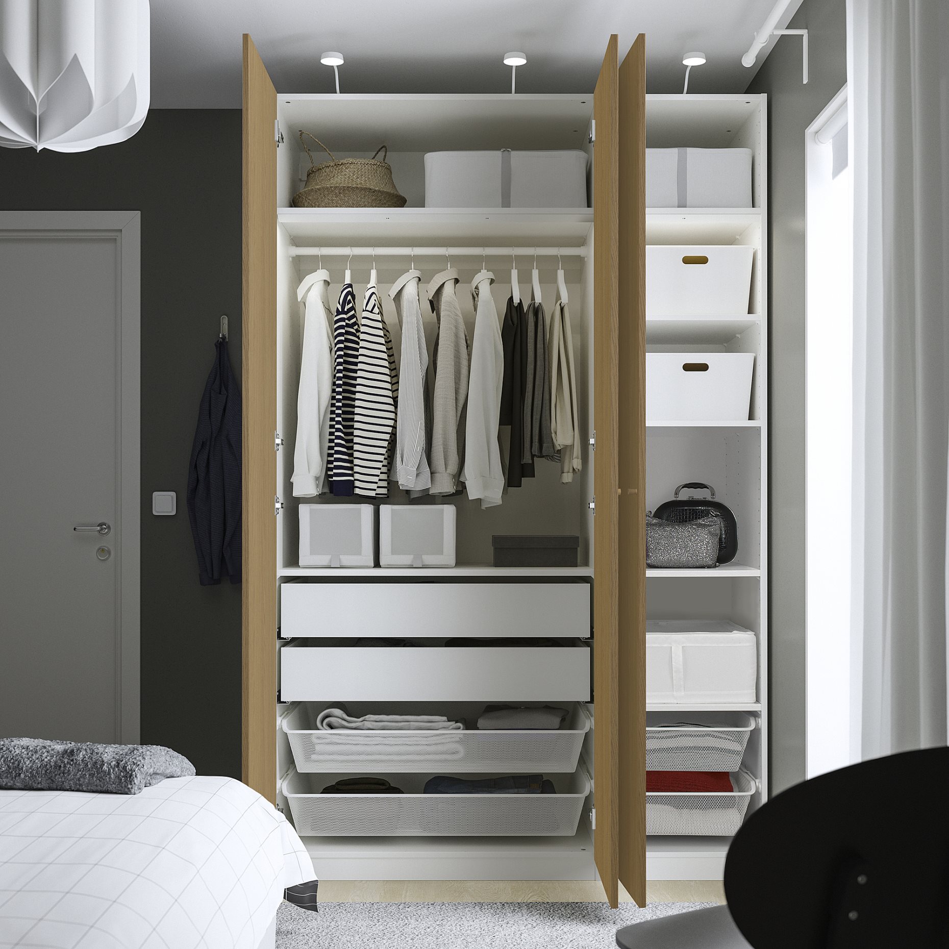 PAX/STORKLINTA, συνδυασμός ντουλάπας, 150x60x236 cm, 095.625.57