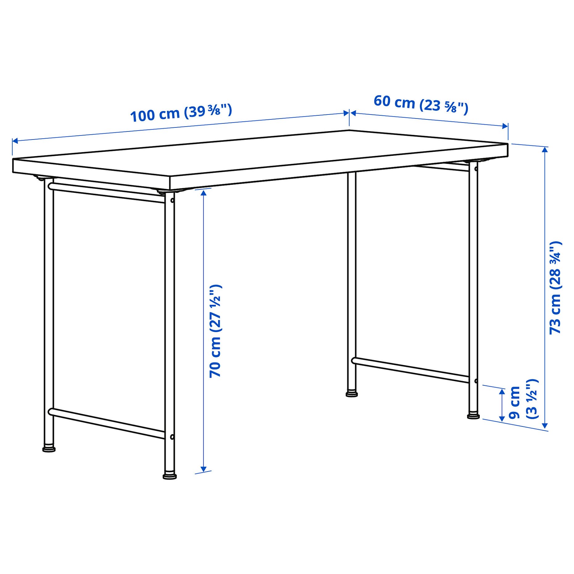 LINNMON/SPAND, desk, 100x60 cm, 095.638.68
